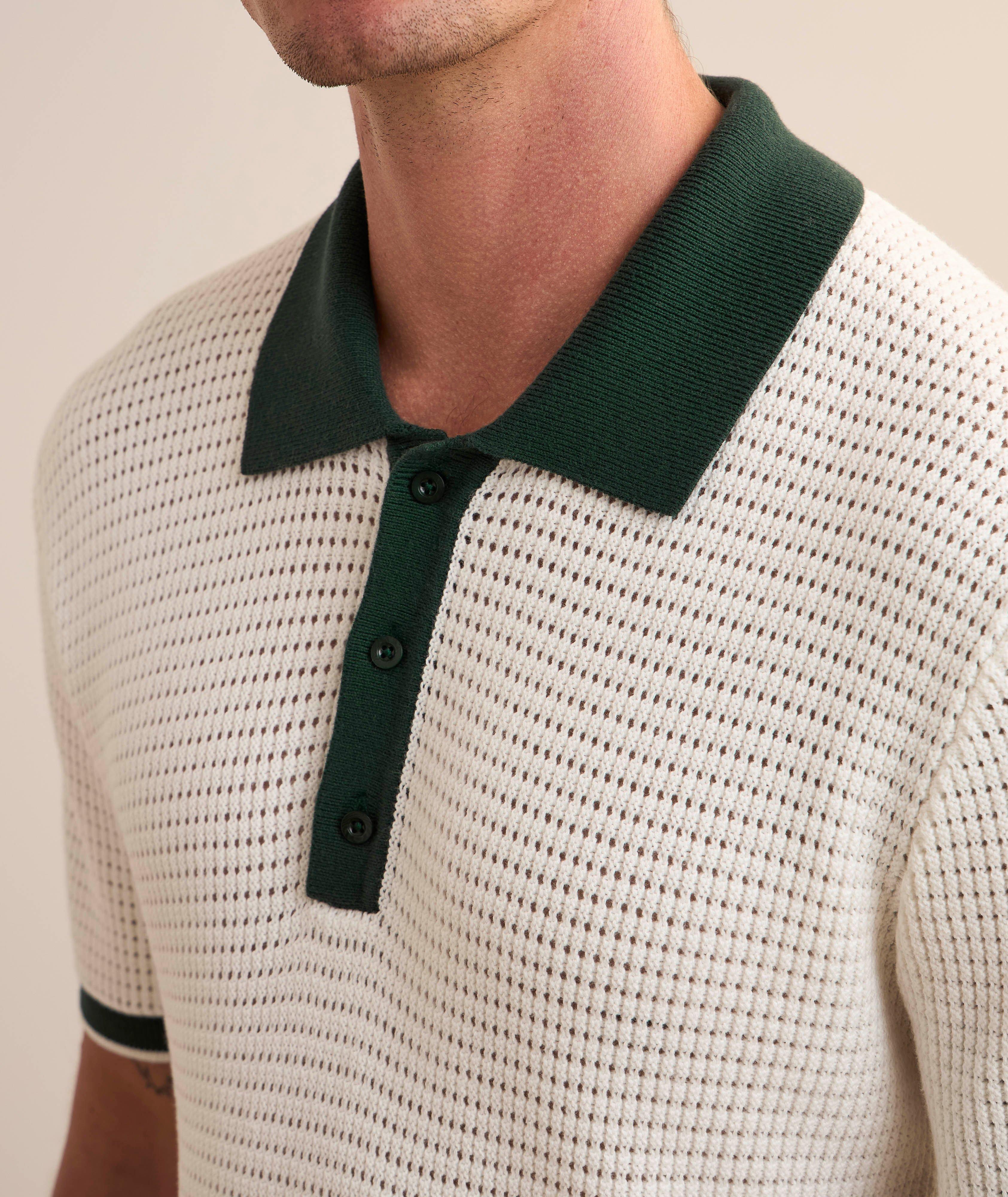 Vidal Cotton Crochet Polo  image 3