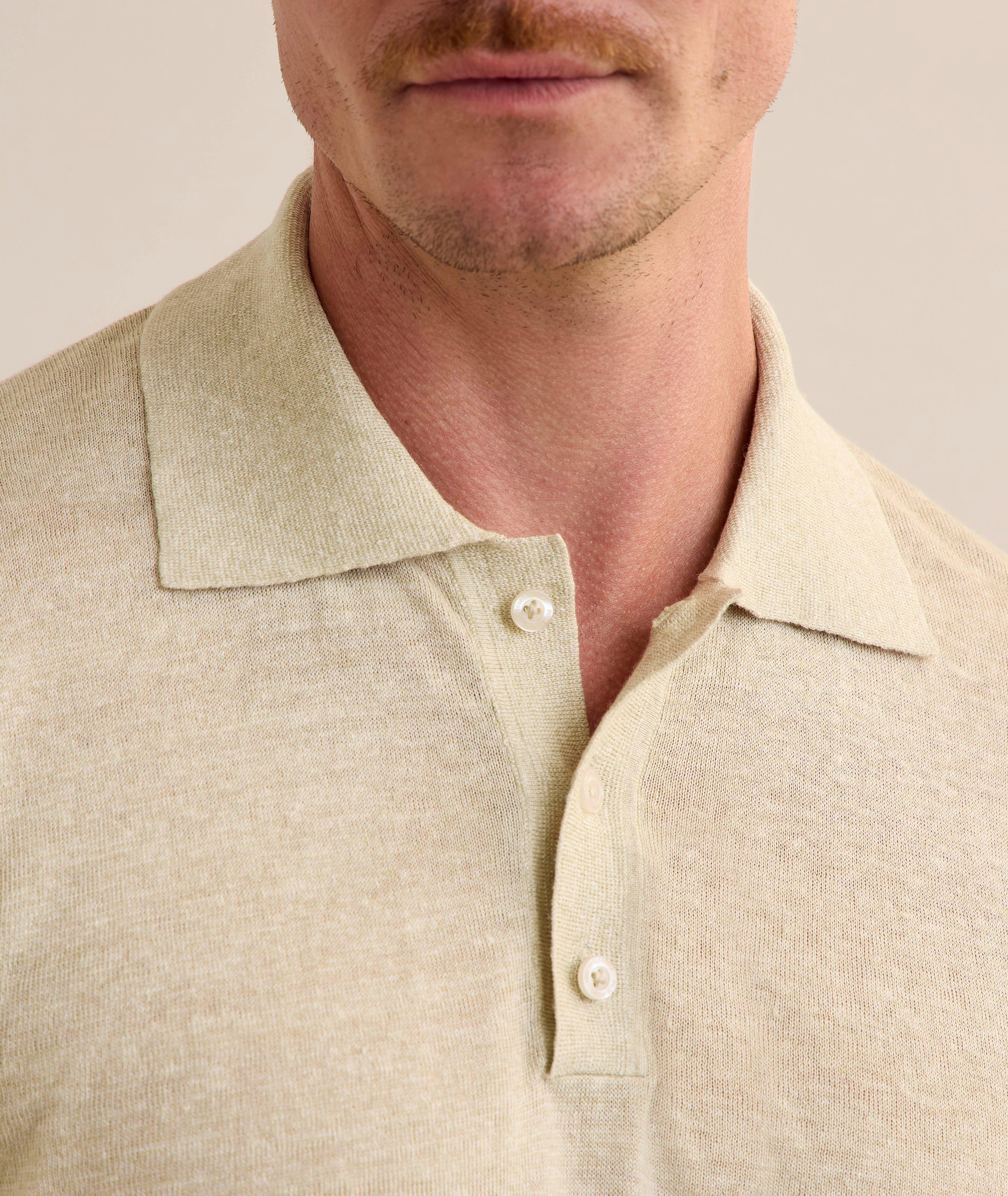 Vidal Linen Knitted Polo  image 3