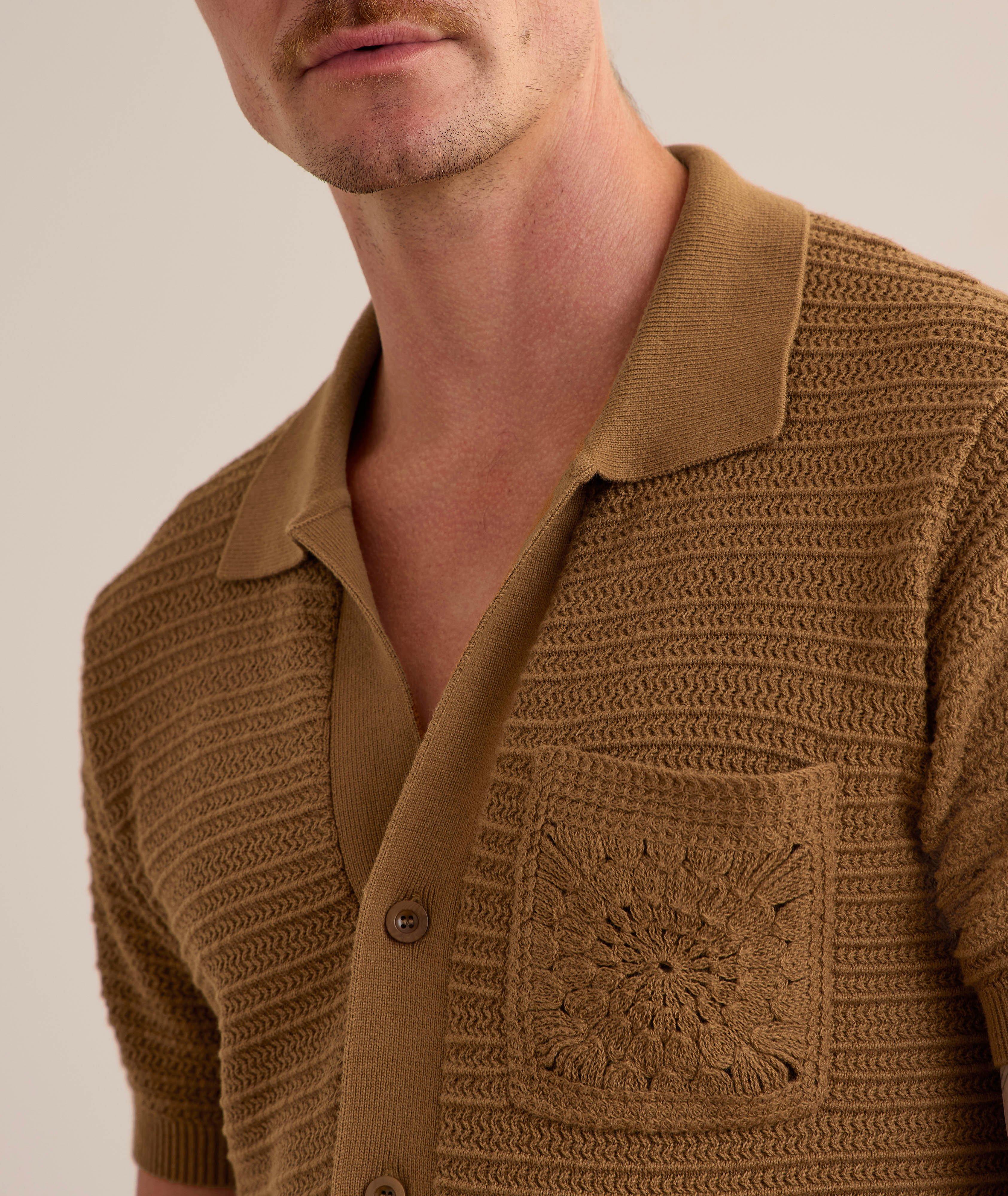 Pull César crocheté et boutonné image 4