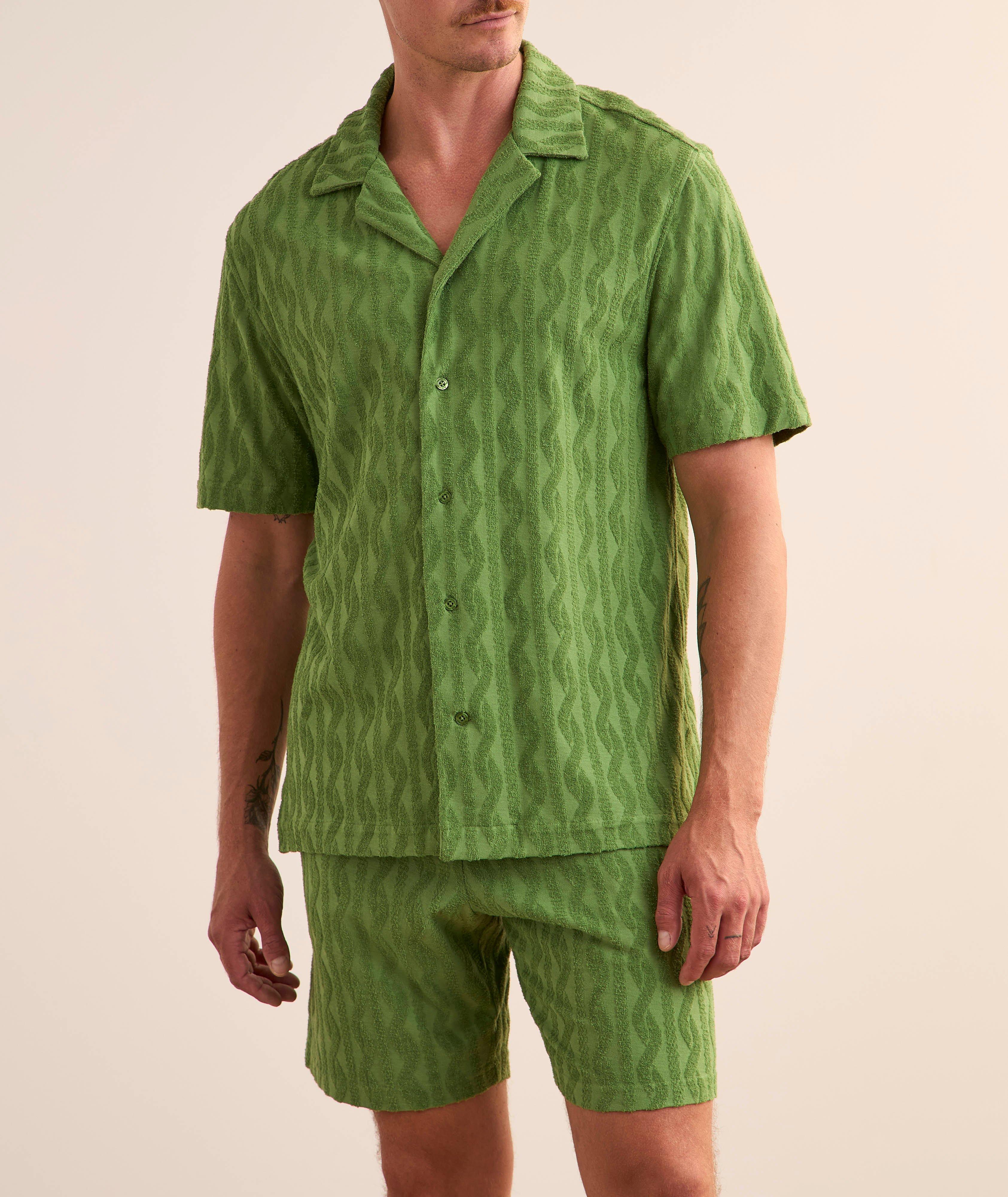  Roberto Jacquard Terry Cotton Shirt image 1