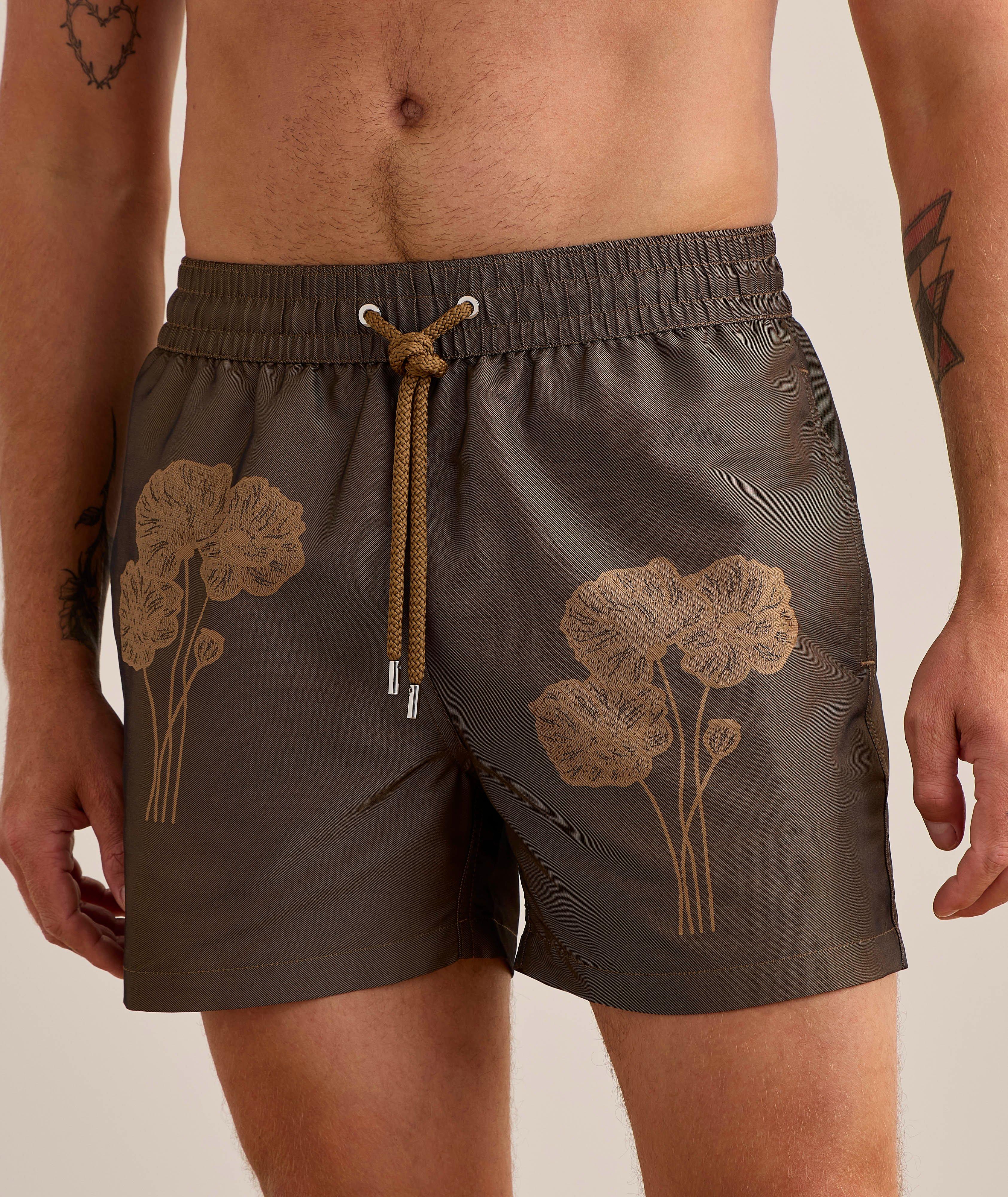 Rio Floral Jacquard Swim Shorts & Pouch Set image 1