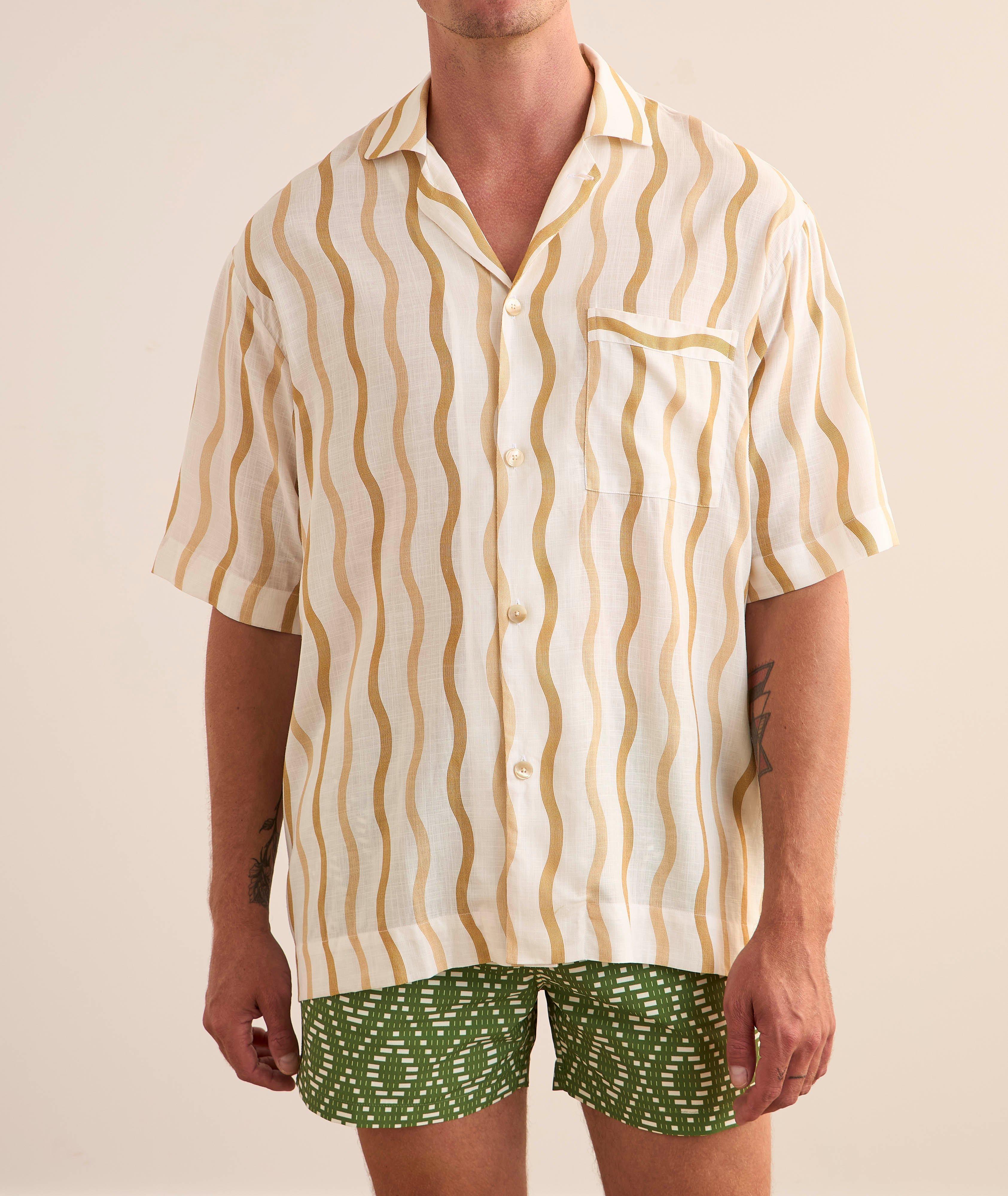 Chemise de détente Cassio à rayures ondulées image 1