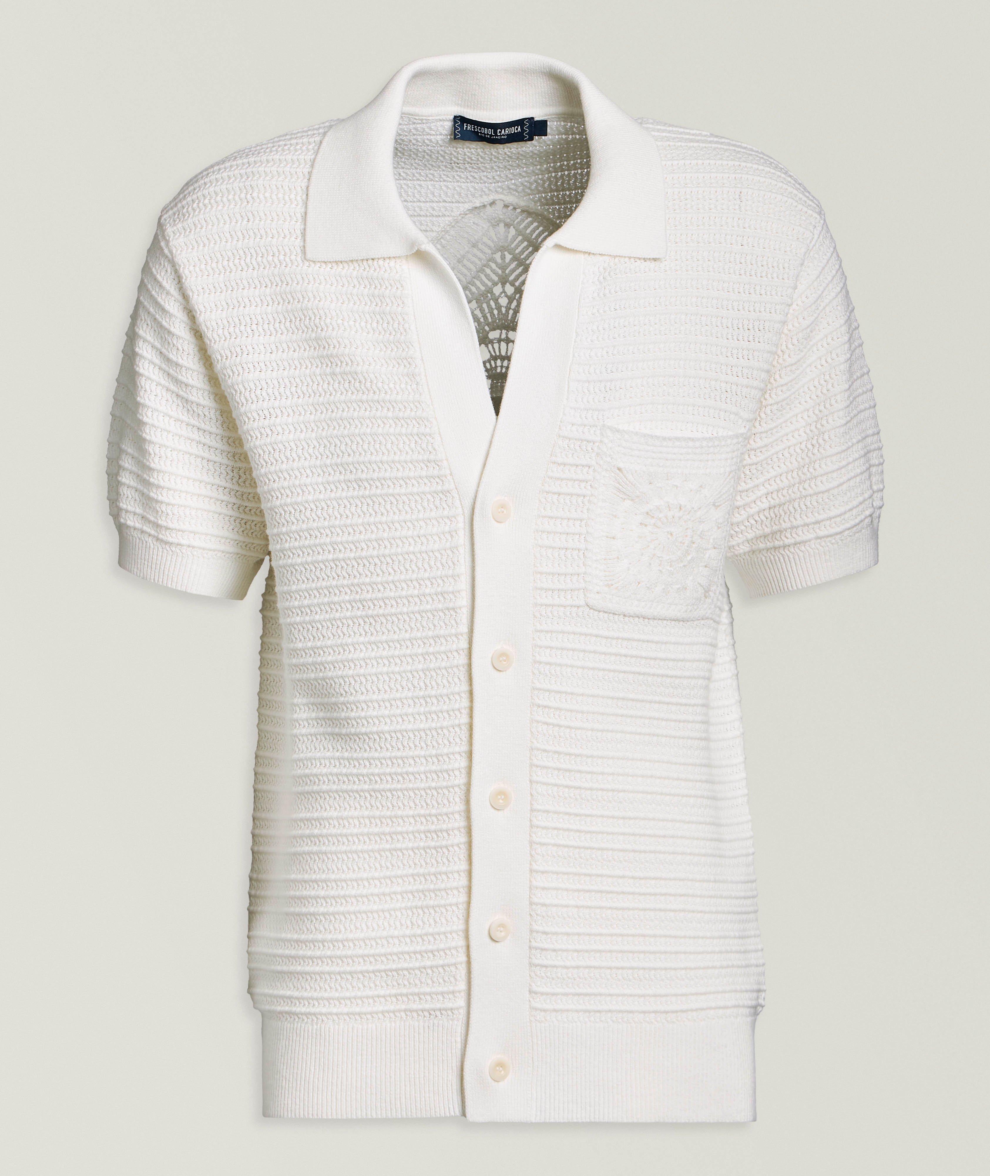 Frescobol Carioca César Crochet Stripe Cardigan  