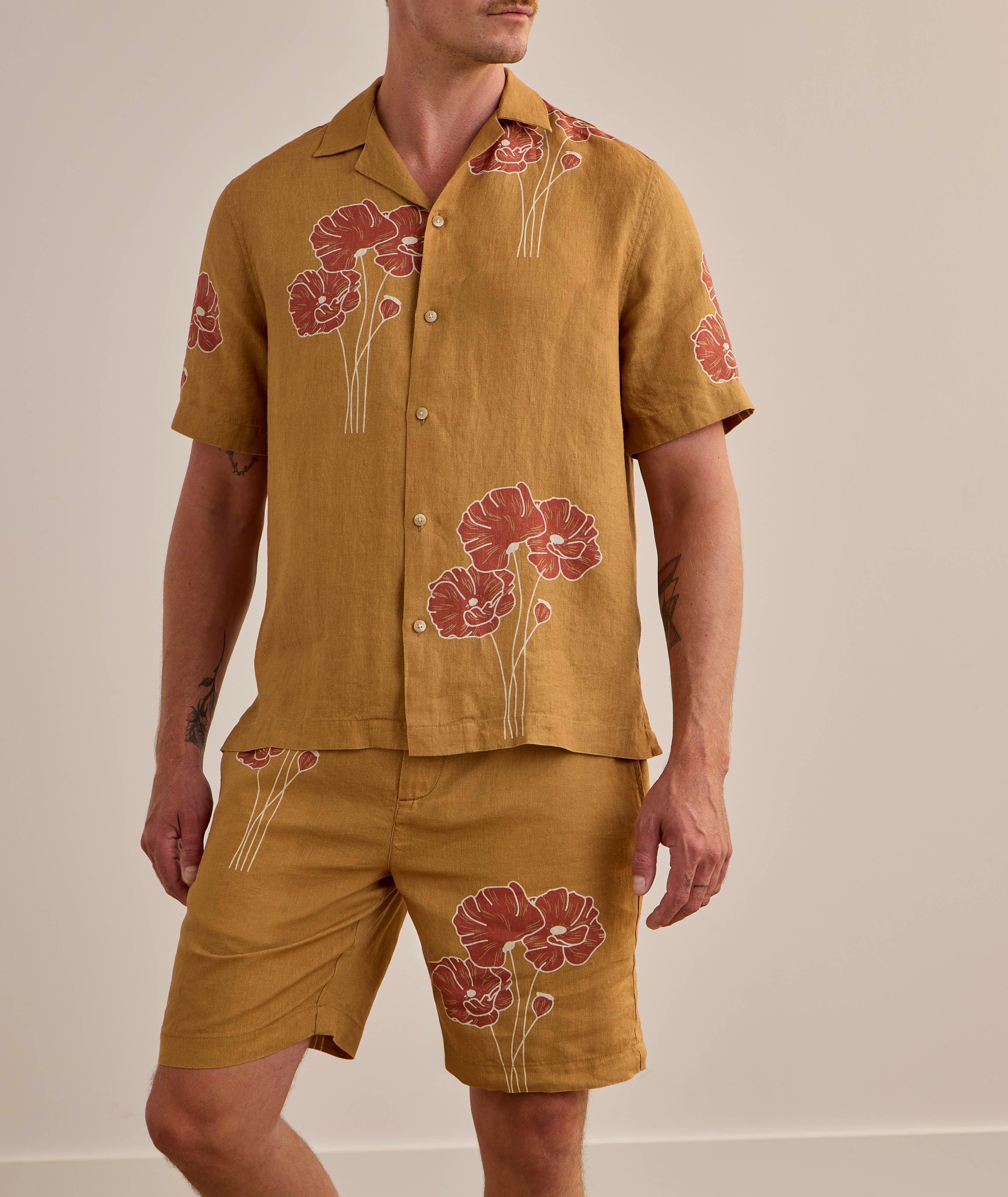Roberto Floral Linen Camp Shirt image 1