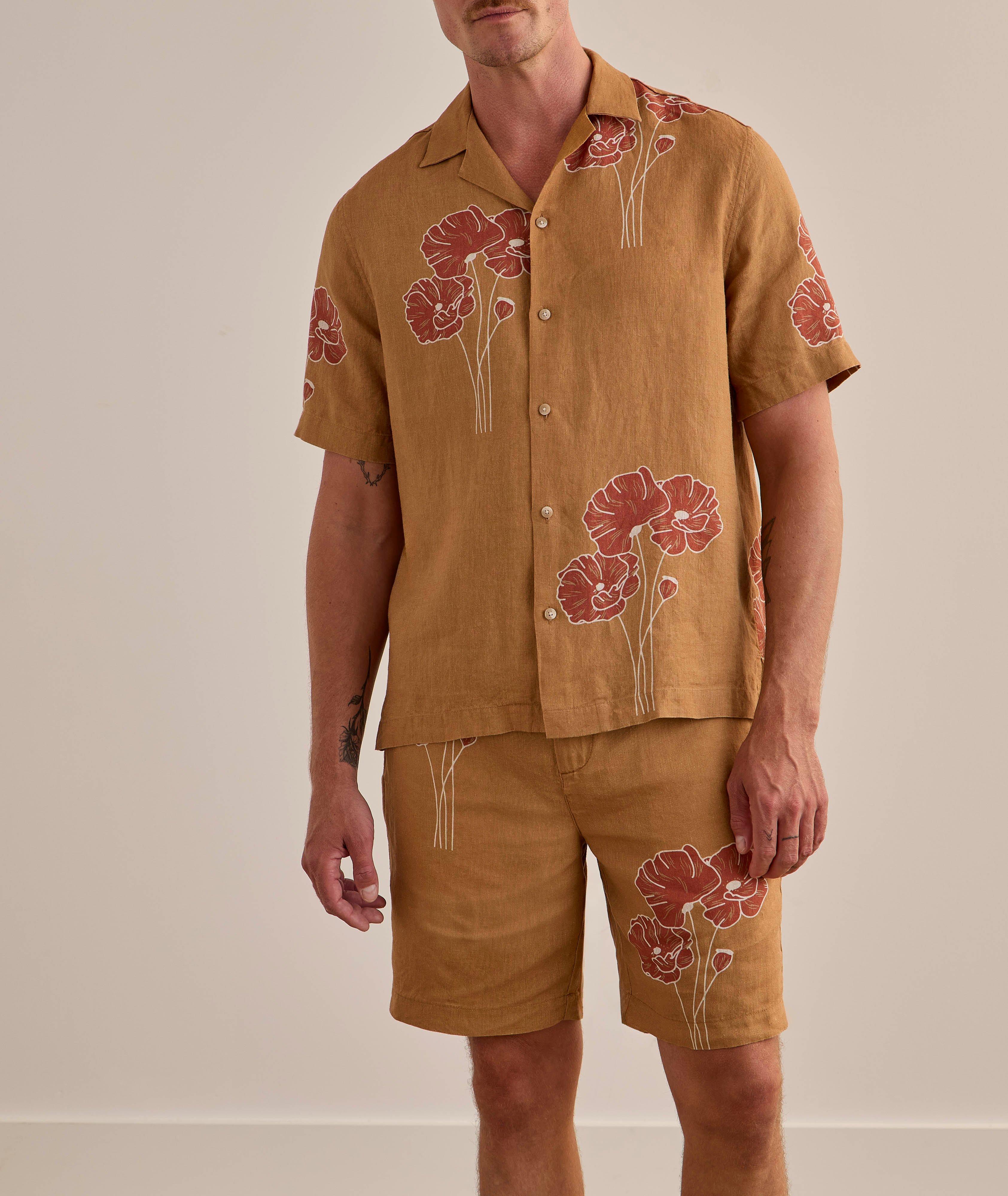 Roberto Floral Linen Camp Shirt image 3