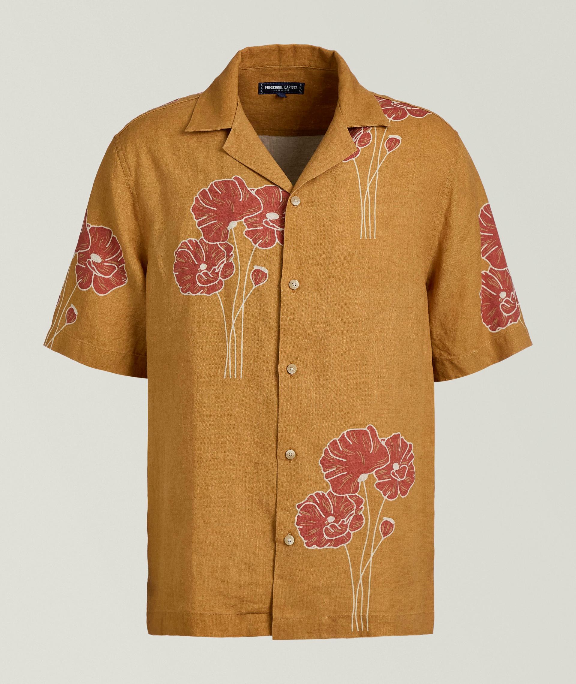 Roberto Floral Linen Camp Shirt image 0