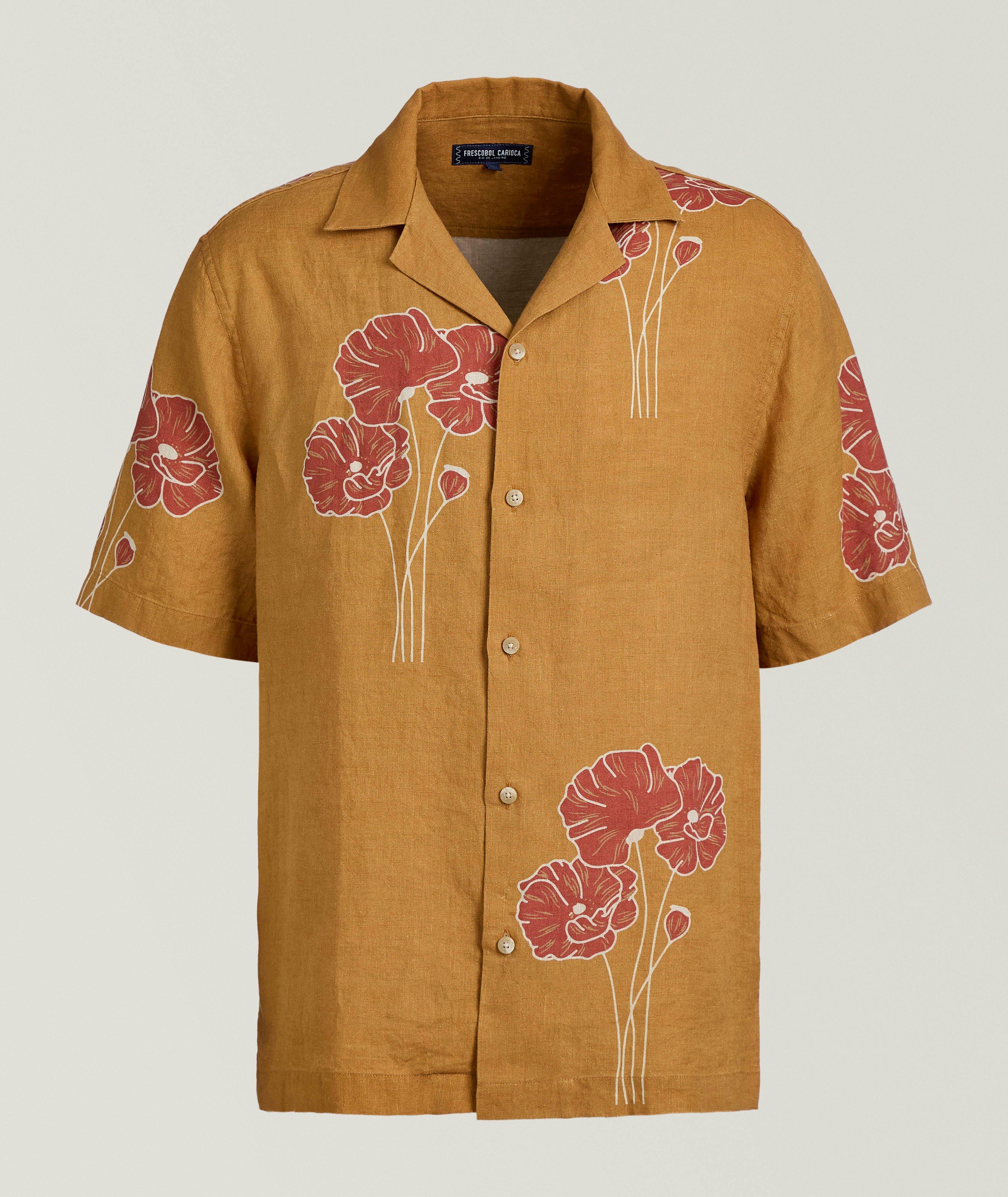 Roberto Floral Linen Camp Shirt image 0