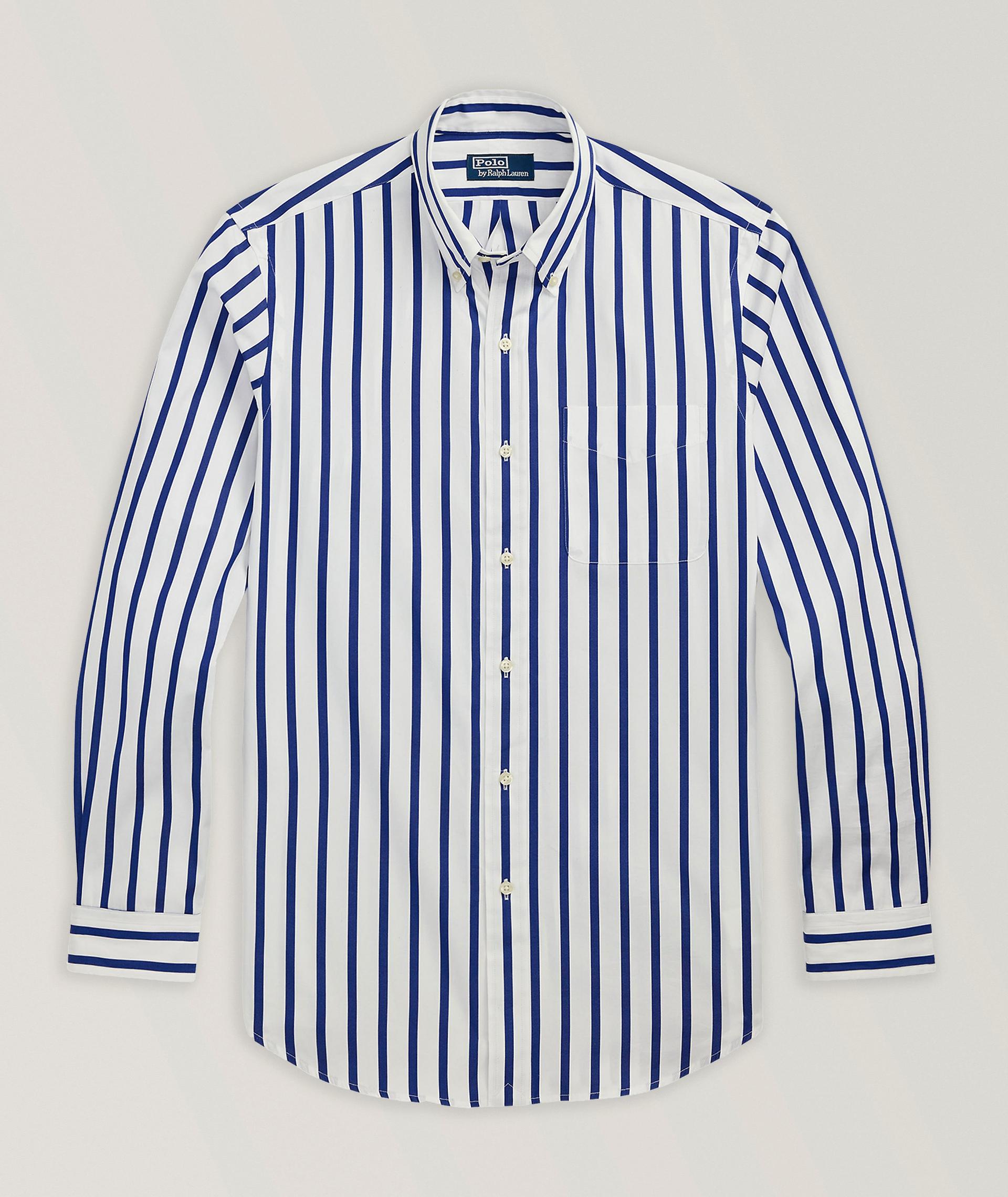 Bold Stripe Cotton Poplin Shirt  image 0