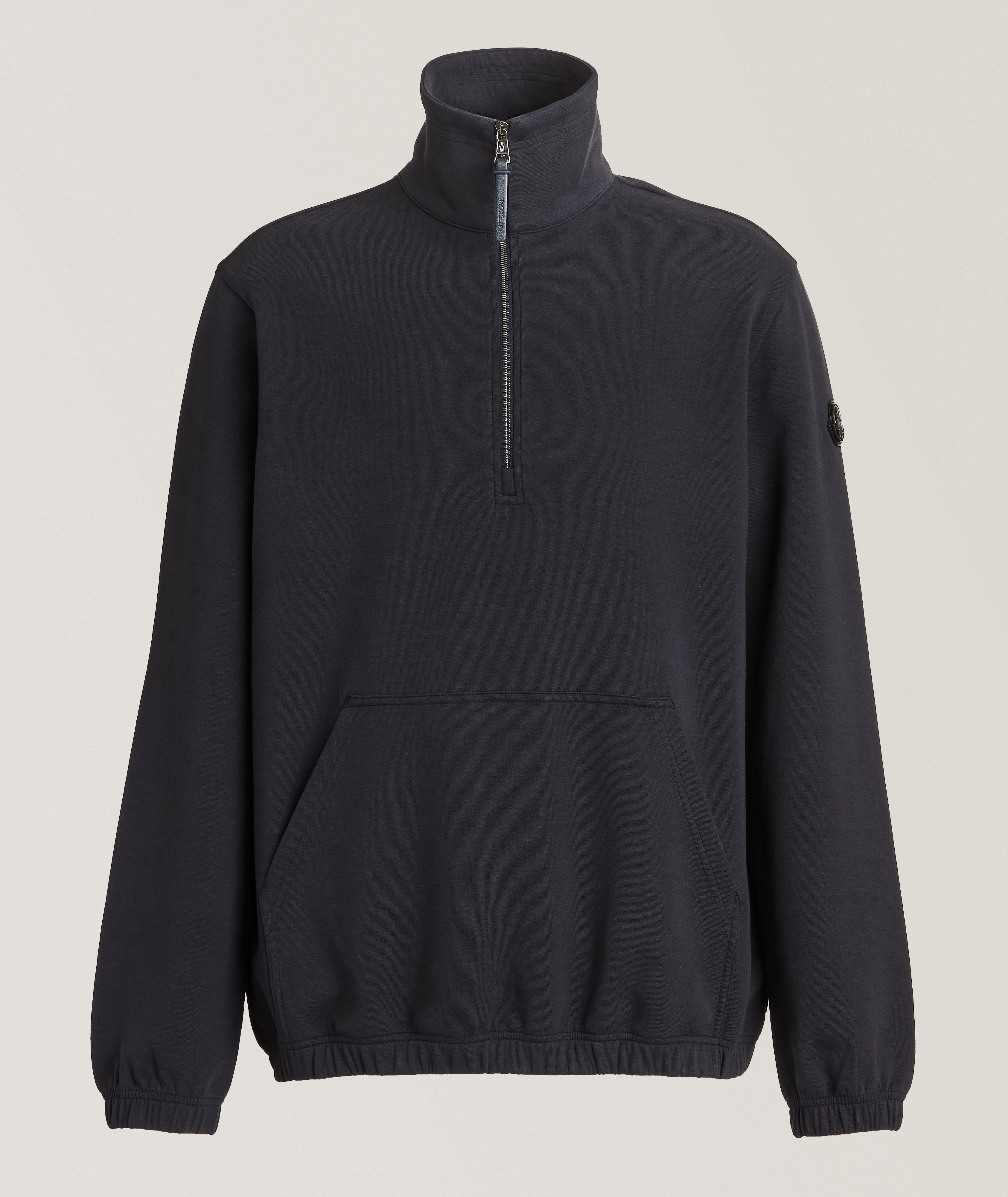 Stretch-Cotton Half-Zip Sweatshirt image 0