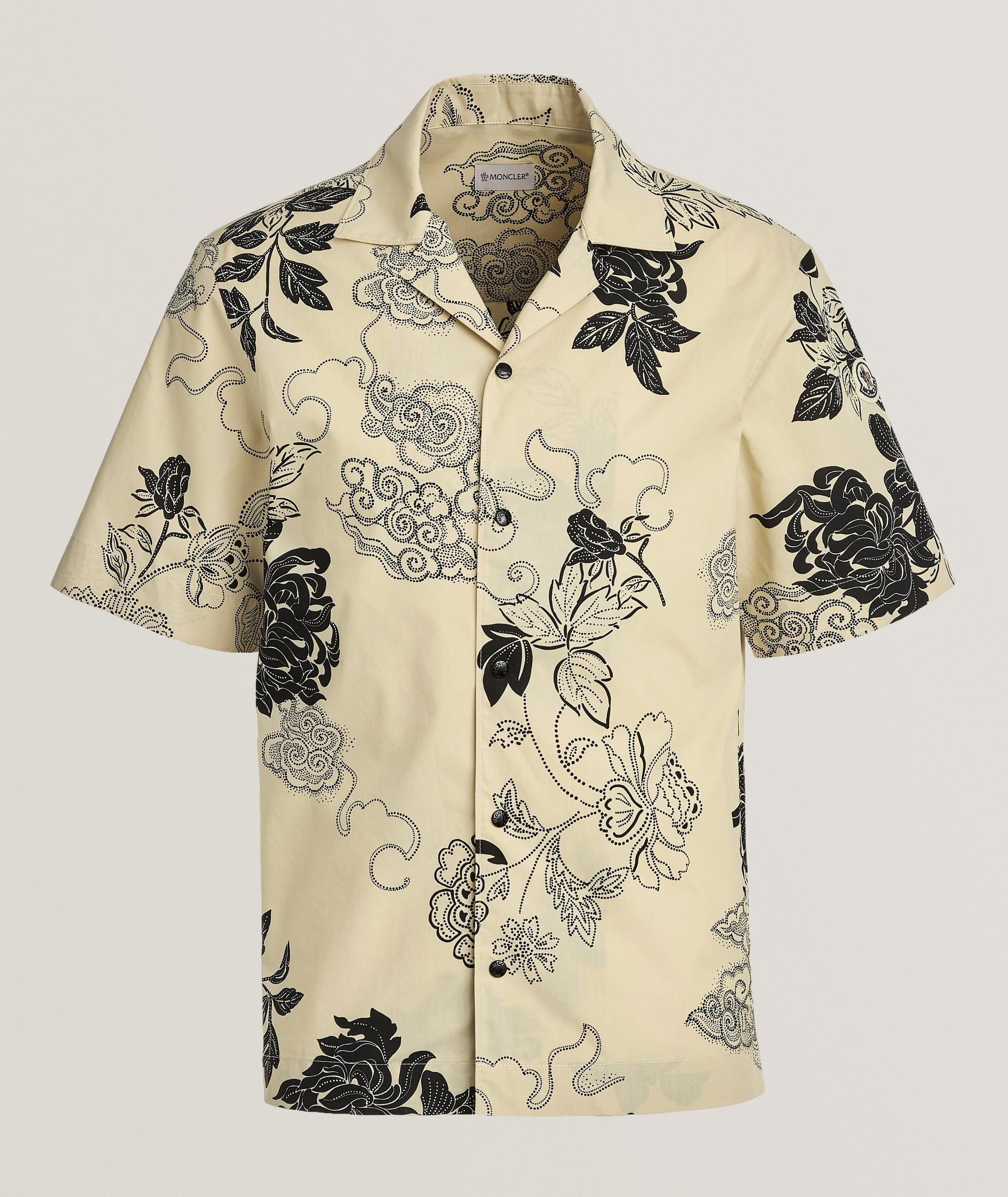 Chemise à col cubain et à motif floral image 0