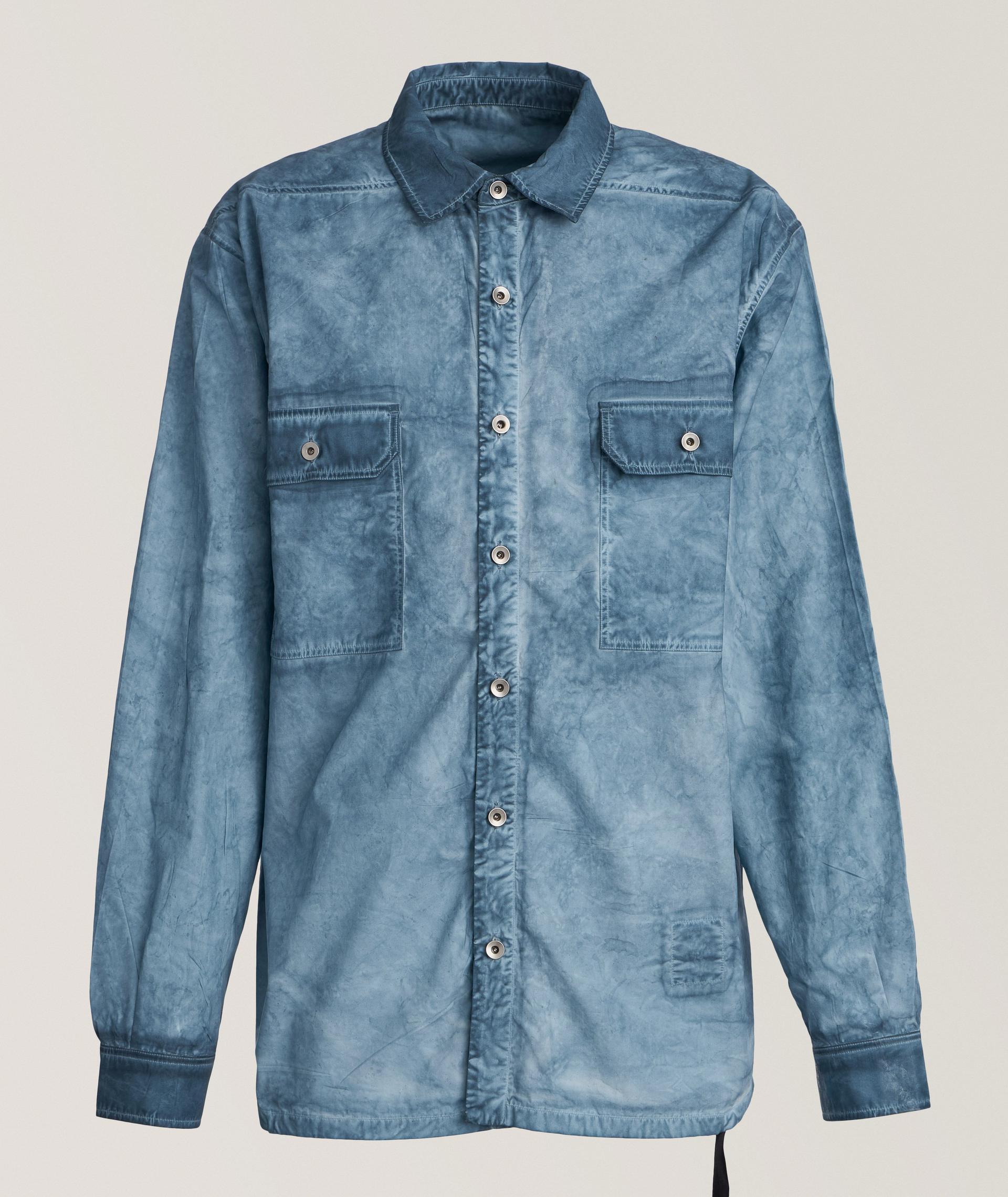 Garment-Dyed Foil Cotton Overshirt image 0