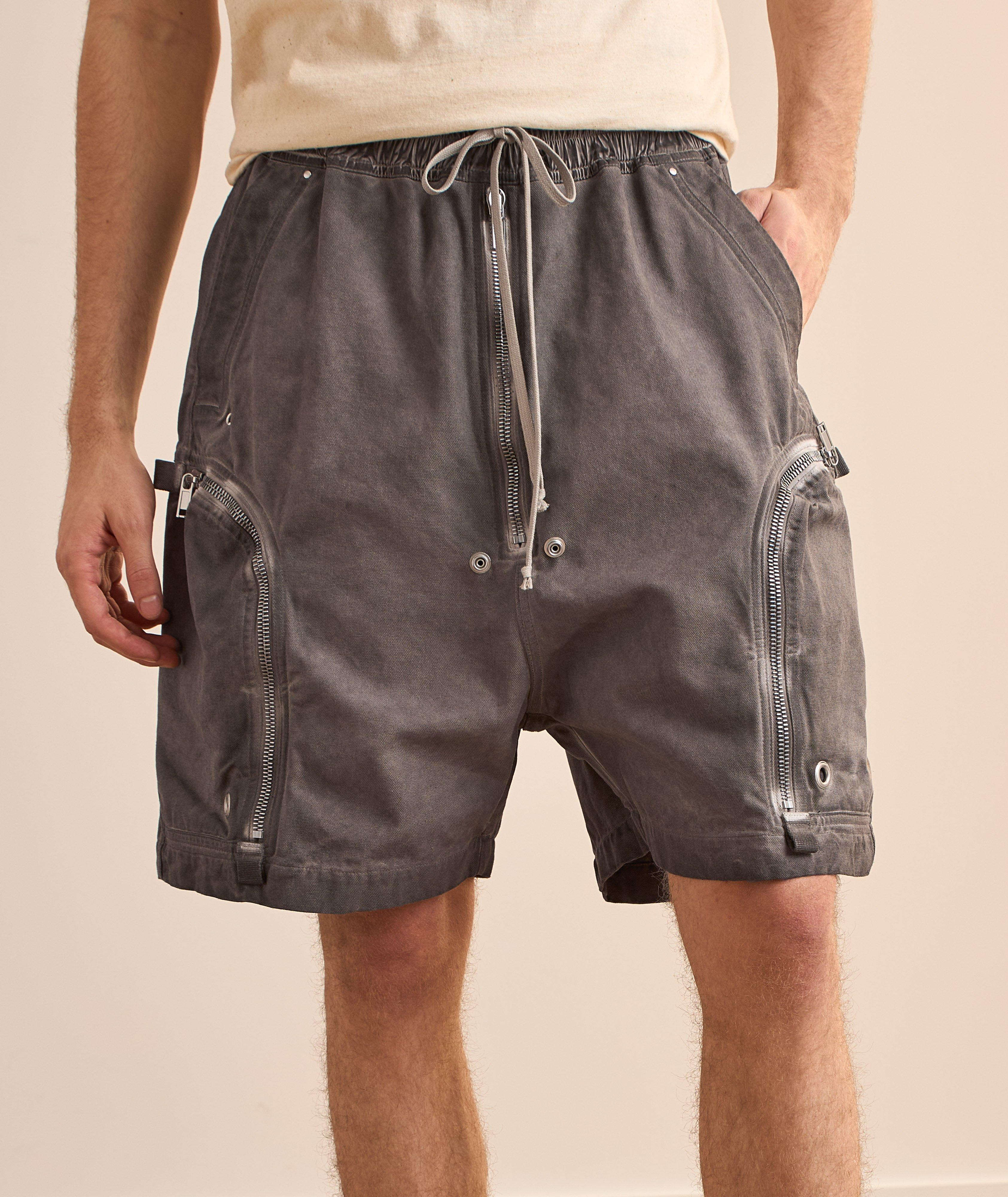 Cotton Canvas Bauhaus Zip-Pocket Shorts image 1