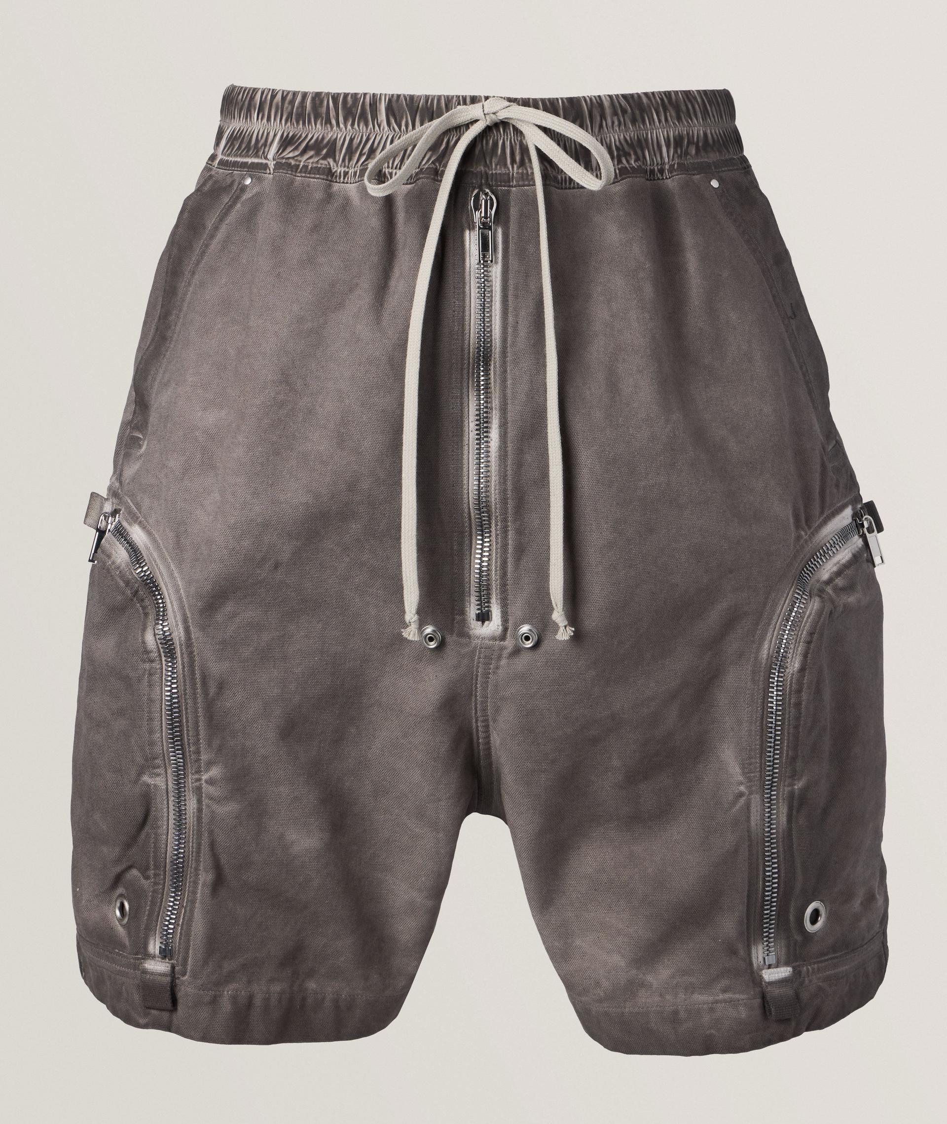 Short en toile de coton avec poches à glissière image 0
