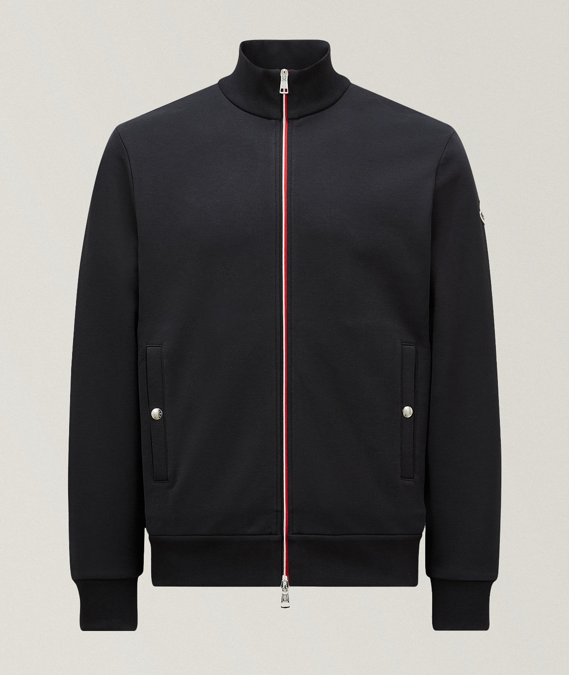 Tricolour-Trimmed Cotton Zip-Up Sweatshirt  image 0