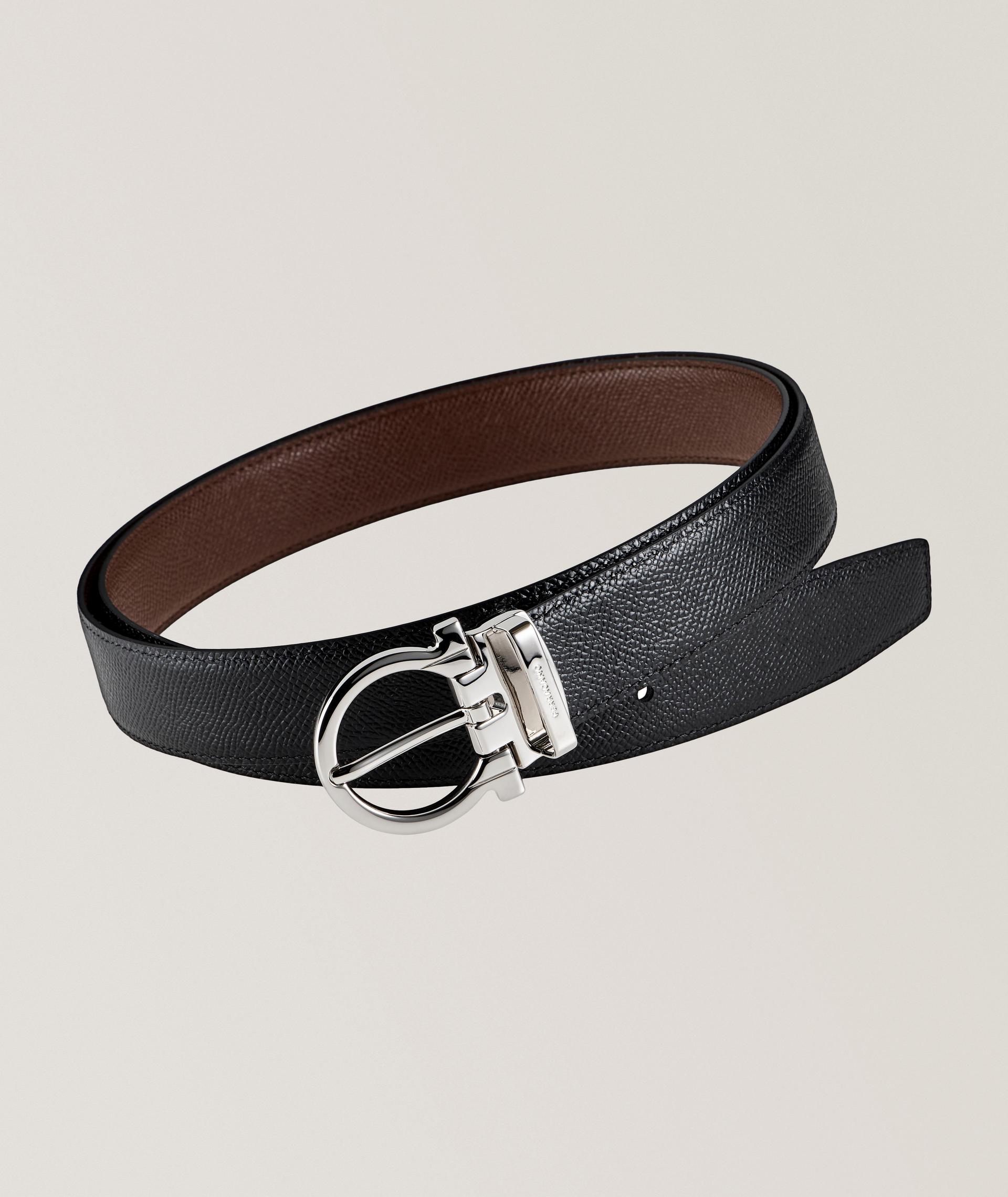 Ceinture ajustable et réversible en cuir image 0