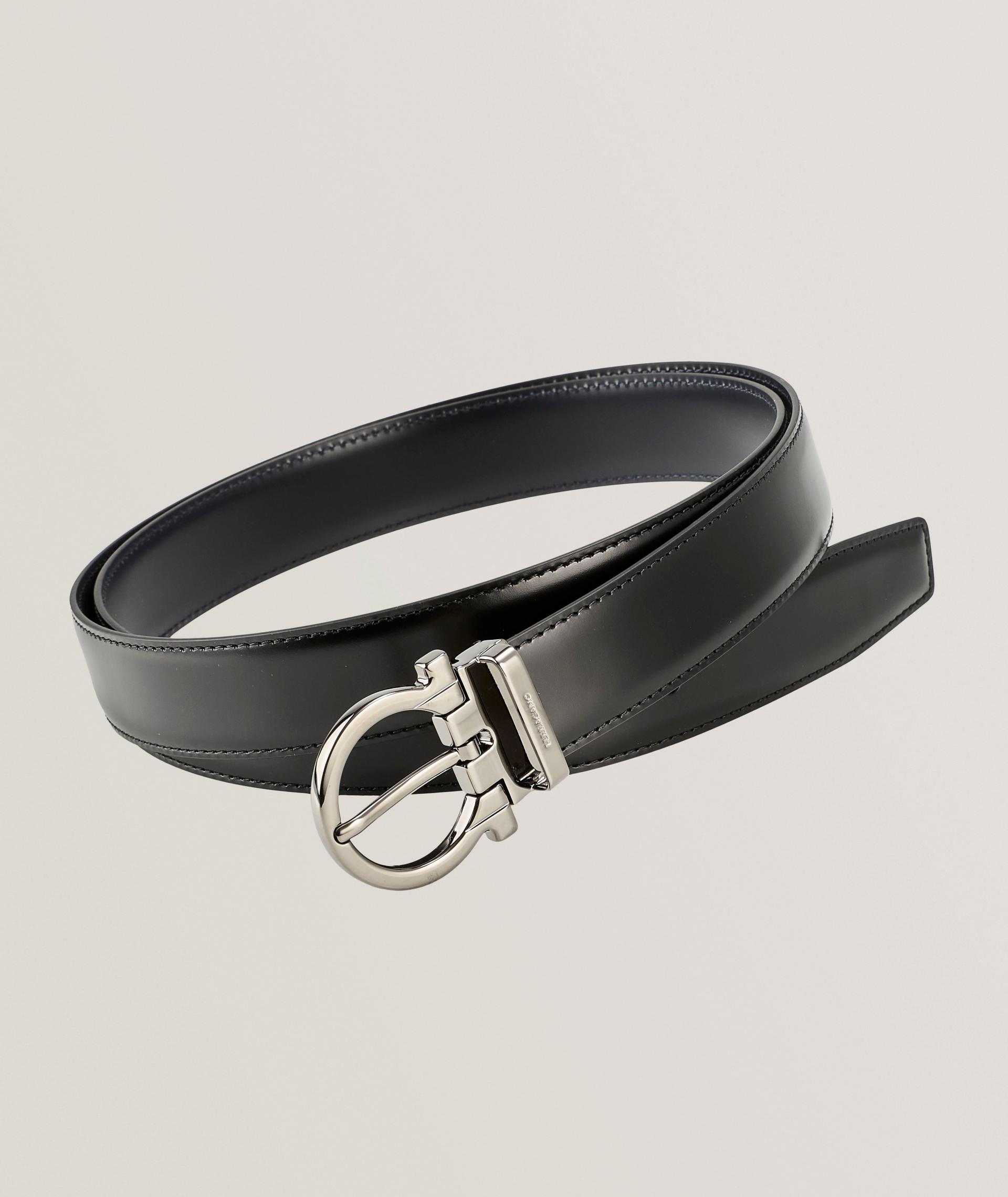 Reversible Gancini Leather Belt  image 0