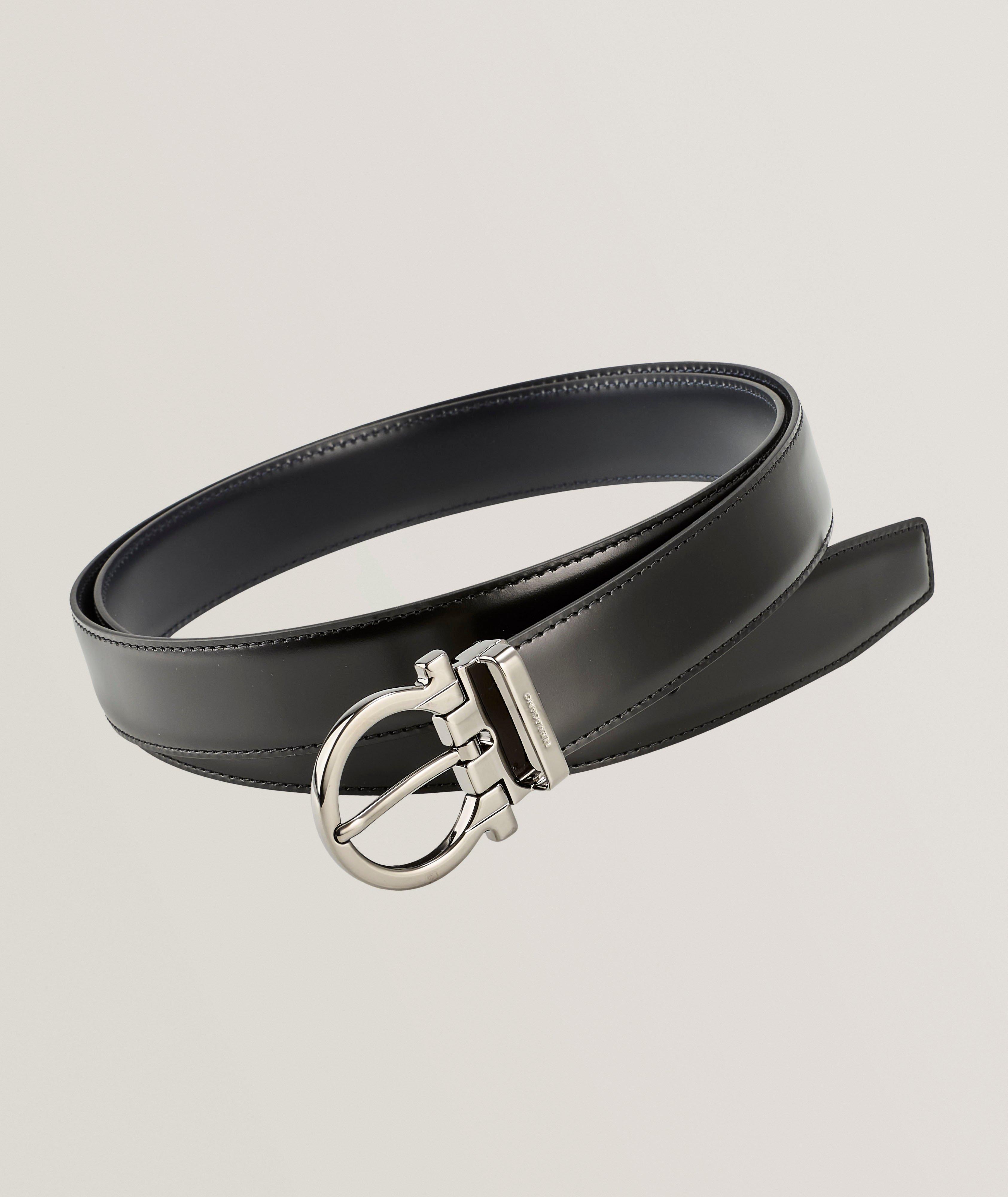 Reversible Gancini Leather Belt  image 0