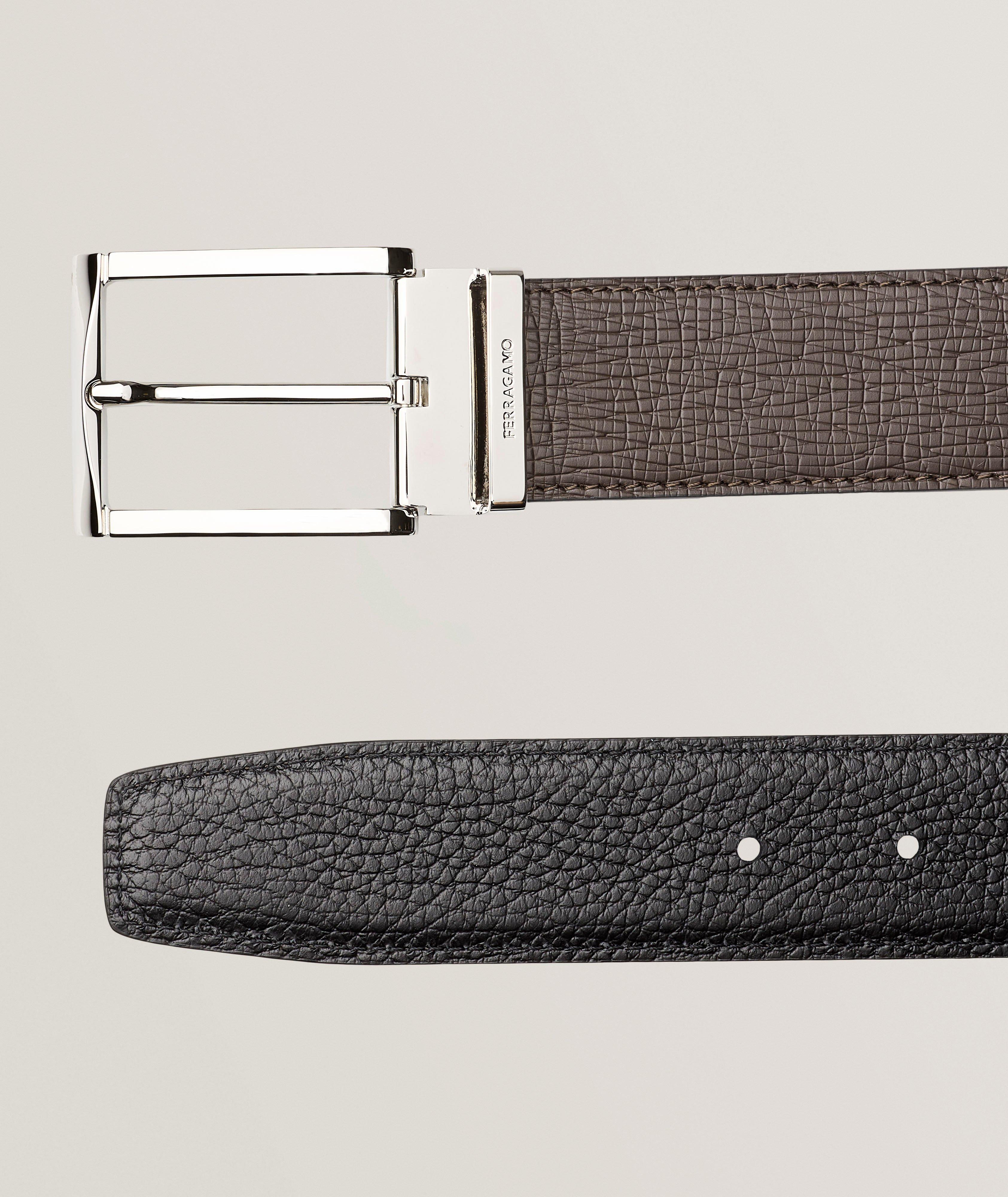 Reversible Rectangular Leather Belt  image 1