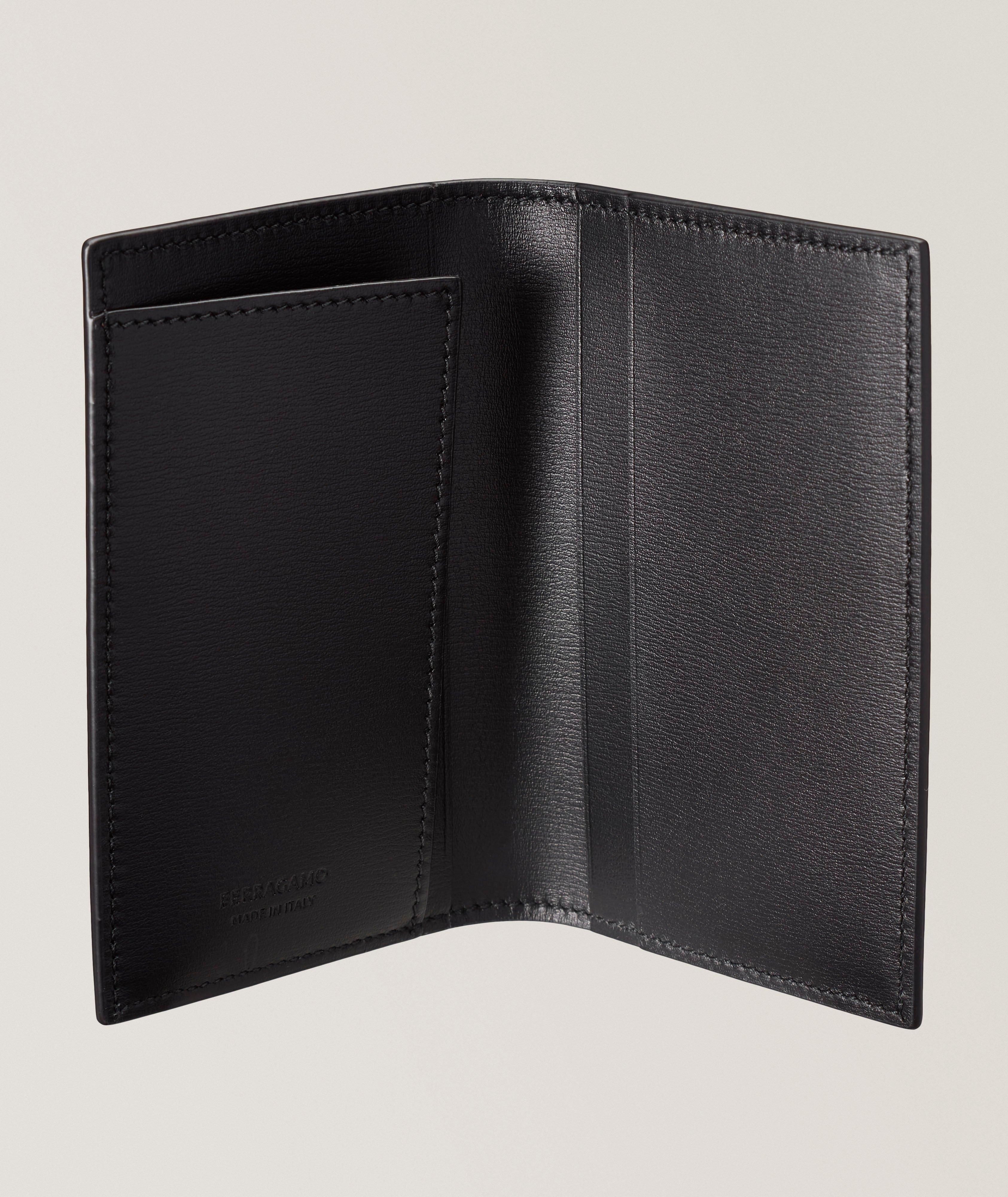 Embossed Logo Leather Bifold Cardholder image 1