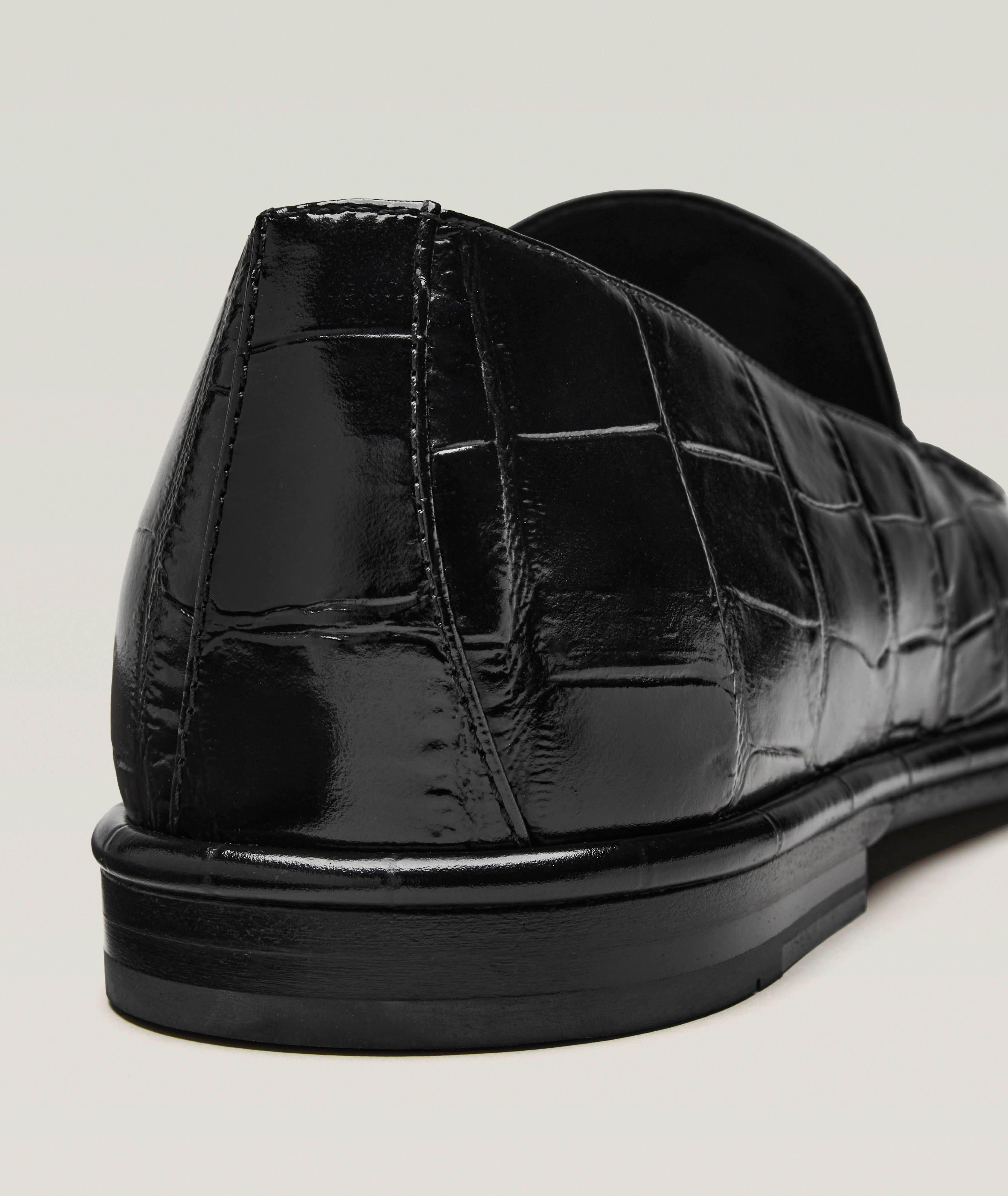 Brian Croc-Embossed Leather Loafers image 2