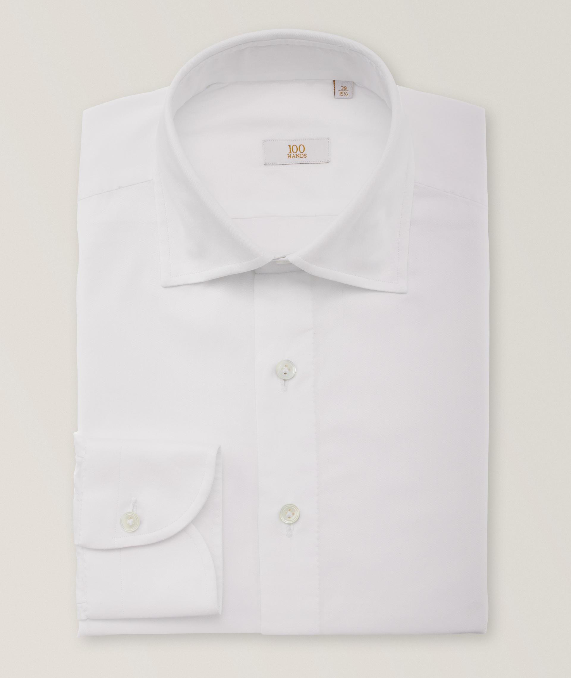 Chemise habillée en twill de twill de coton extrafin image 0