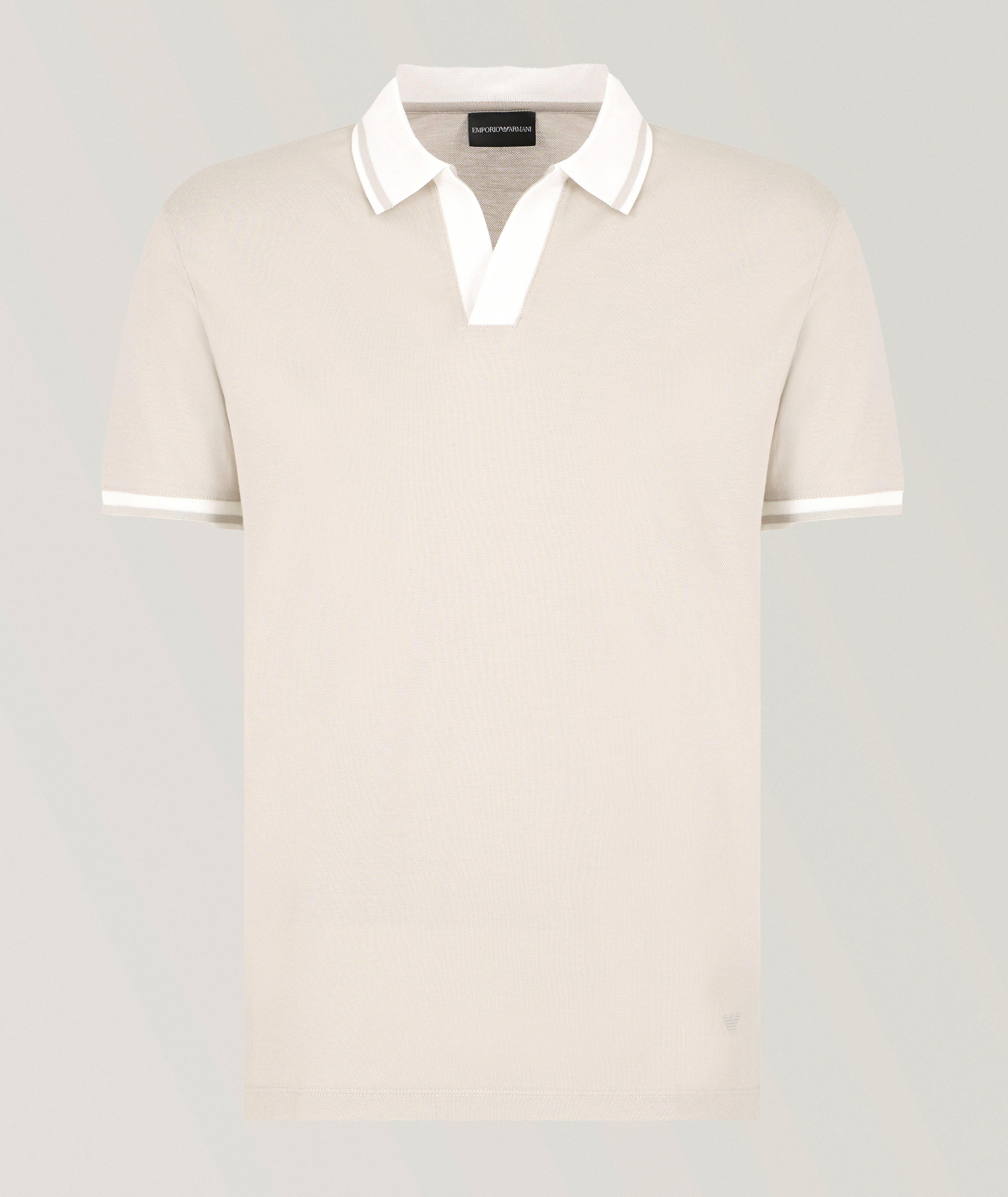 Emporio Armani Contrast Trim Cotton Polo