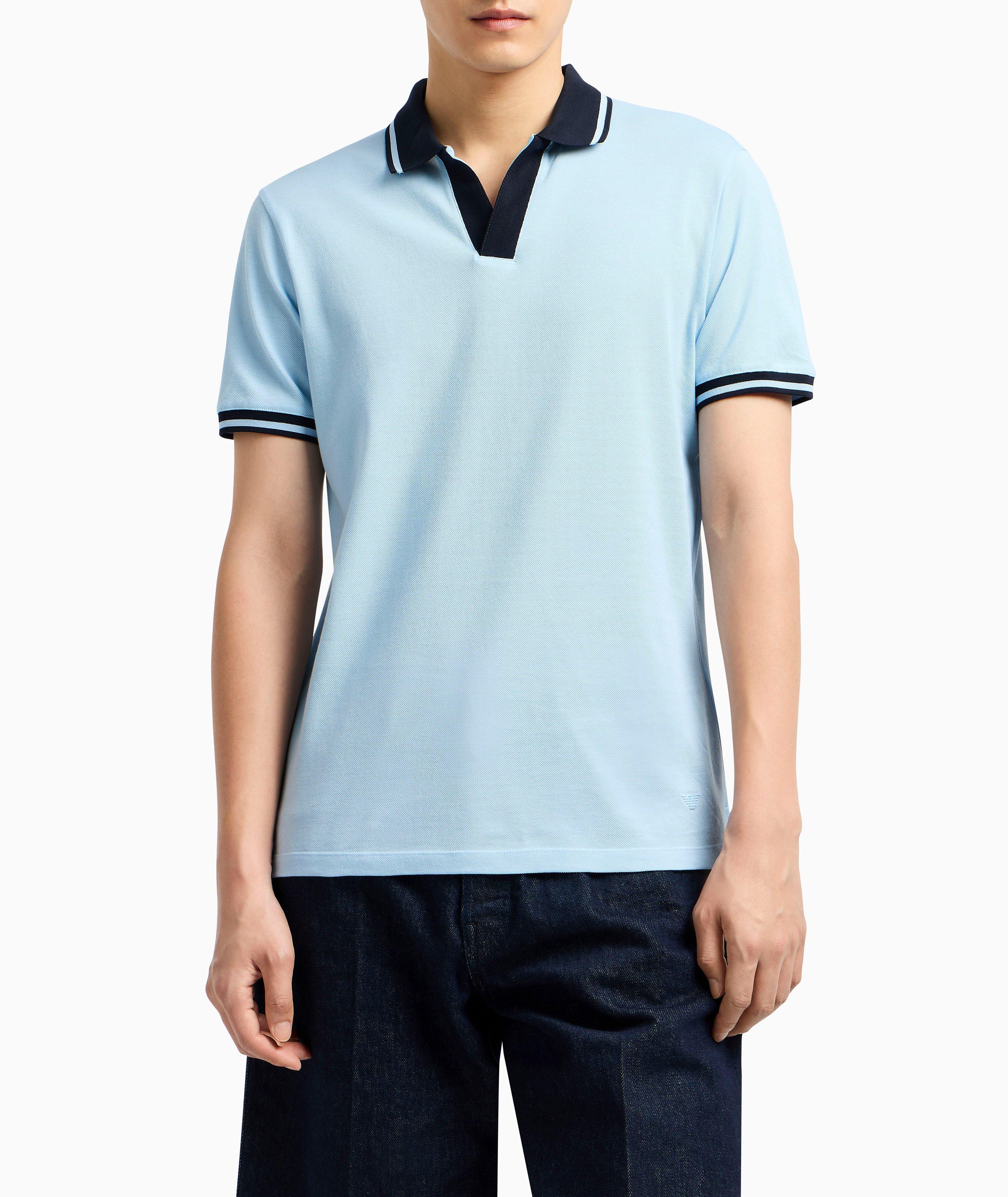 Contrast Trim Cotton Polo image 1