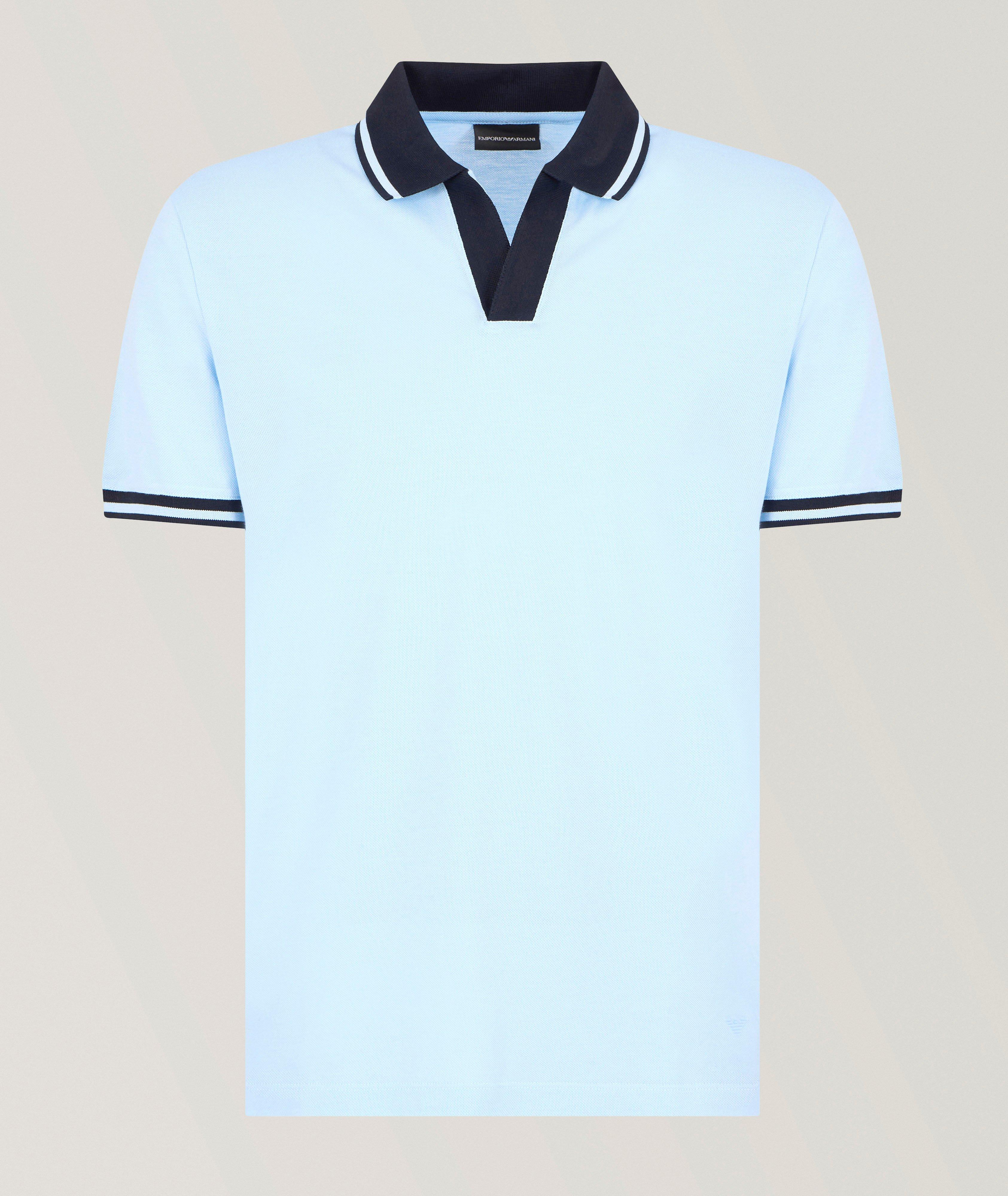 Contrast Trim Cotton Polo image 0