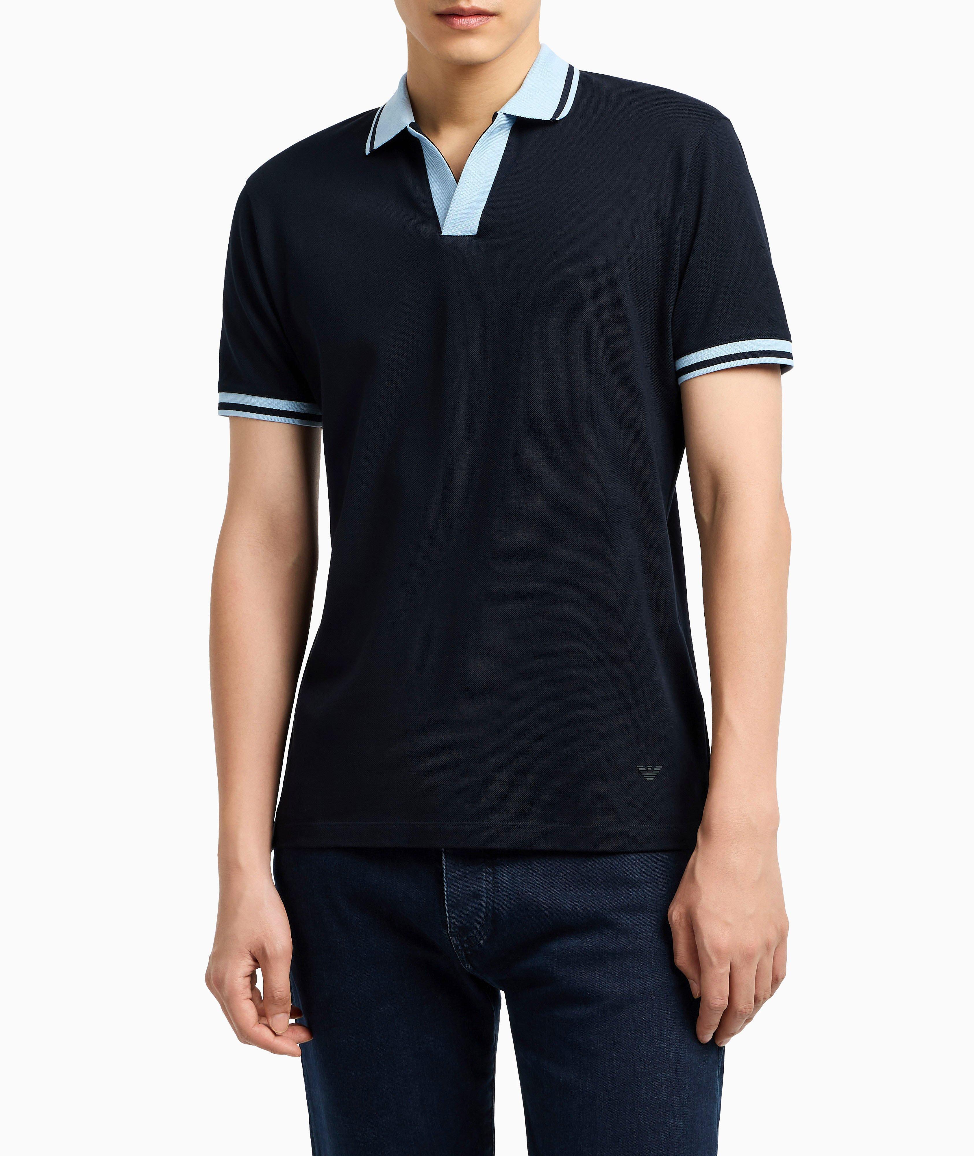 Contrast Trim Cotton Polo image 1