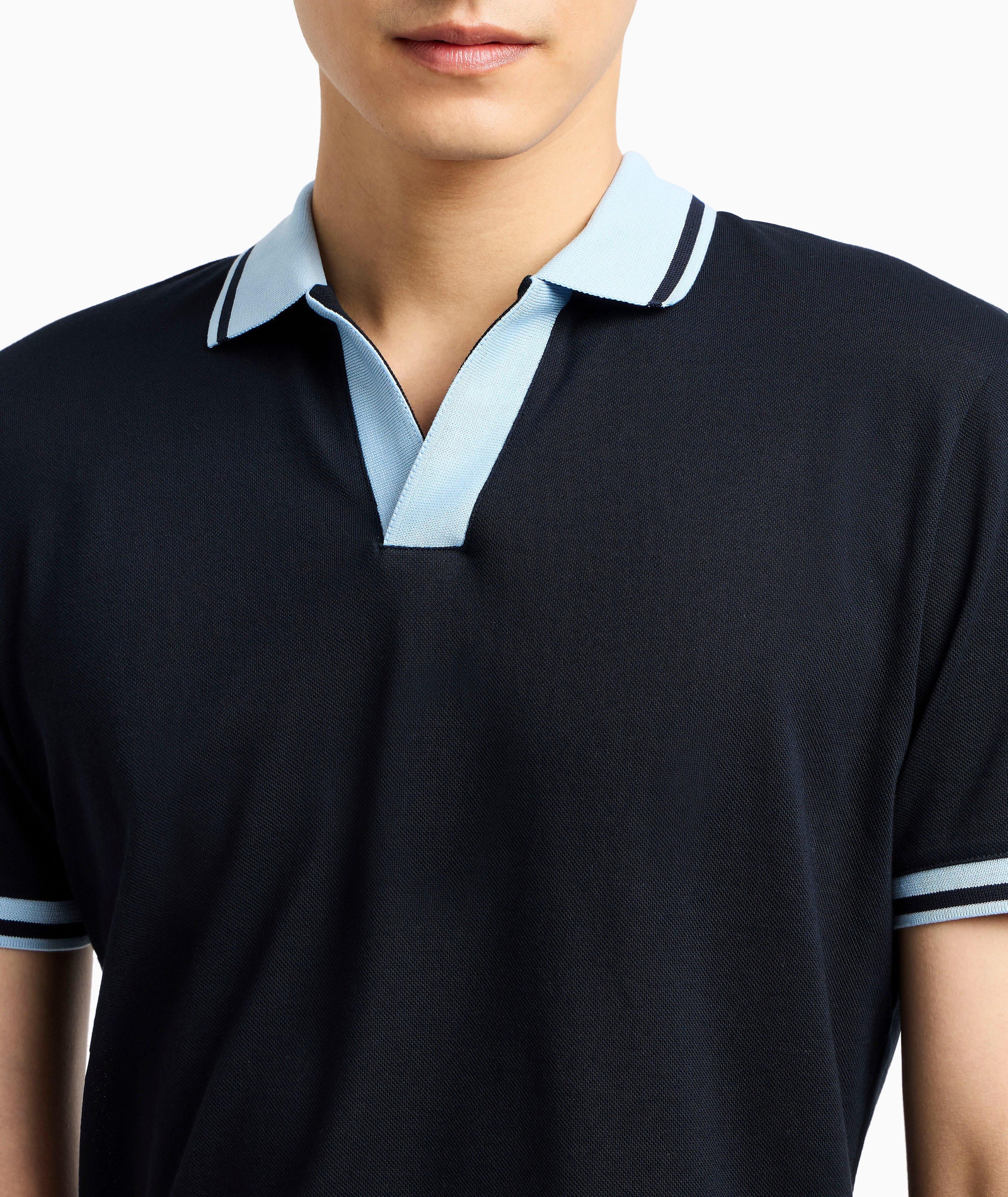 Contrast Trim Cotton Polo image 3