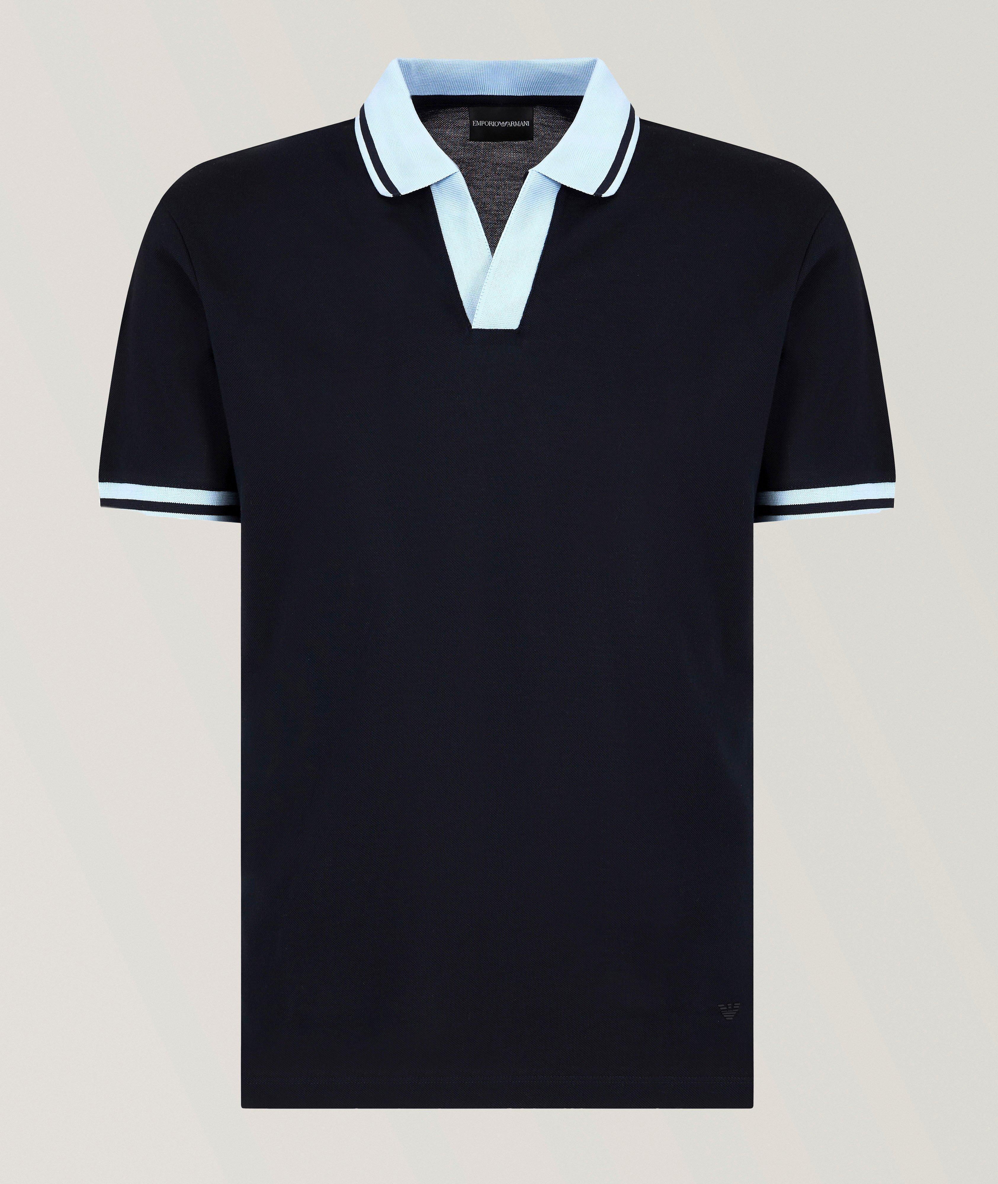 Contrast Trim Cotton Polo image 0