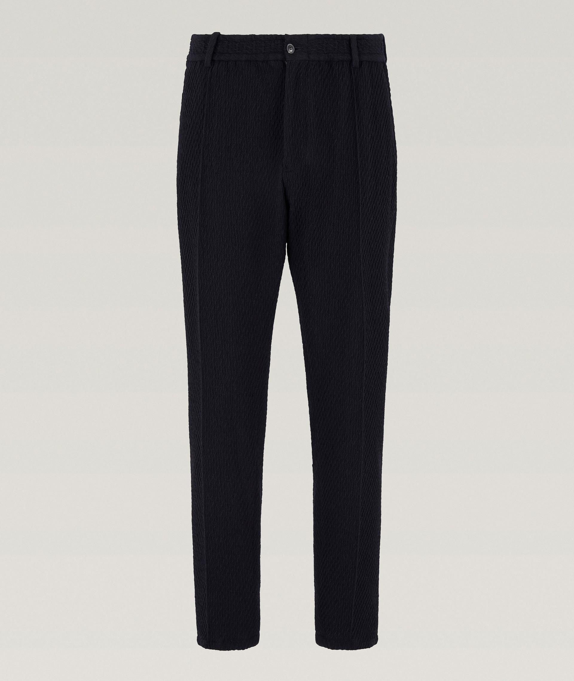 Pantalon en toile seersucker extensible image 0