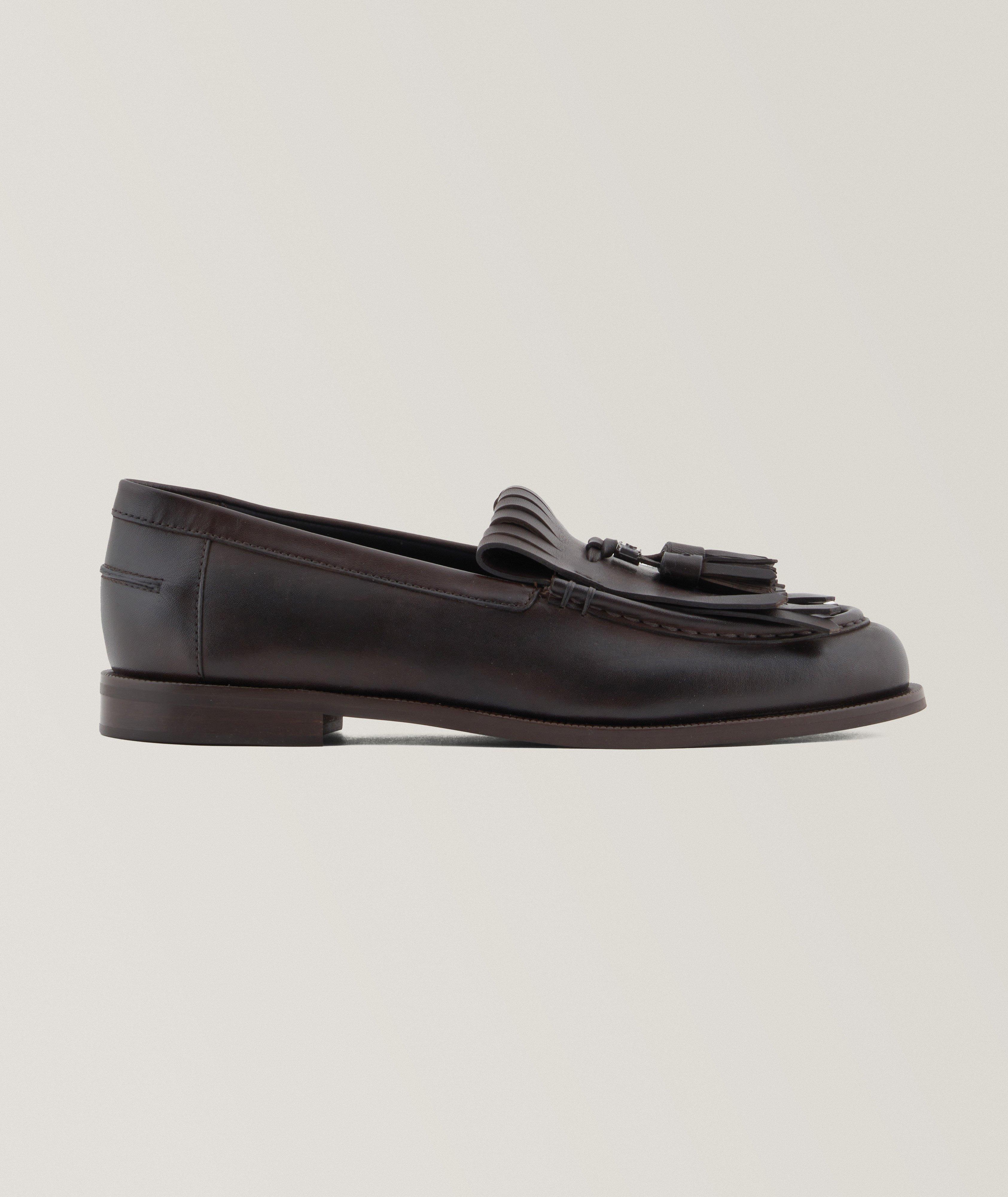 Tassel & Fringe Leather Loafers  image 1