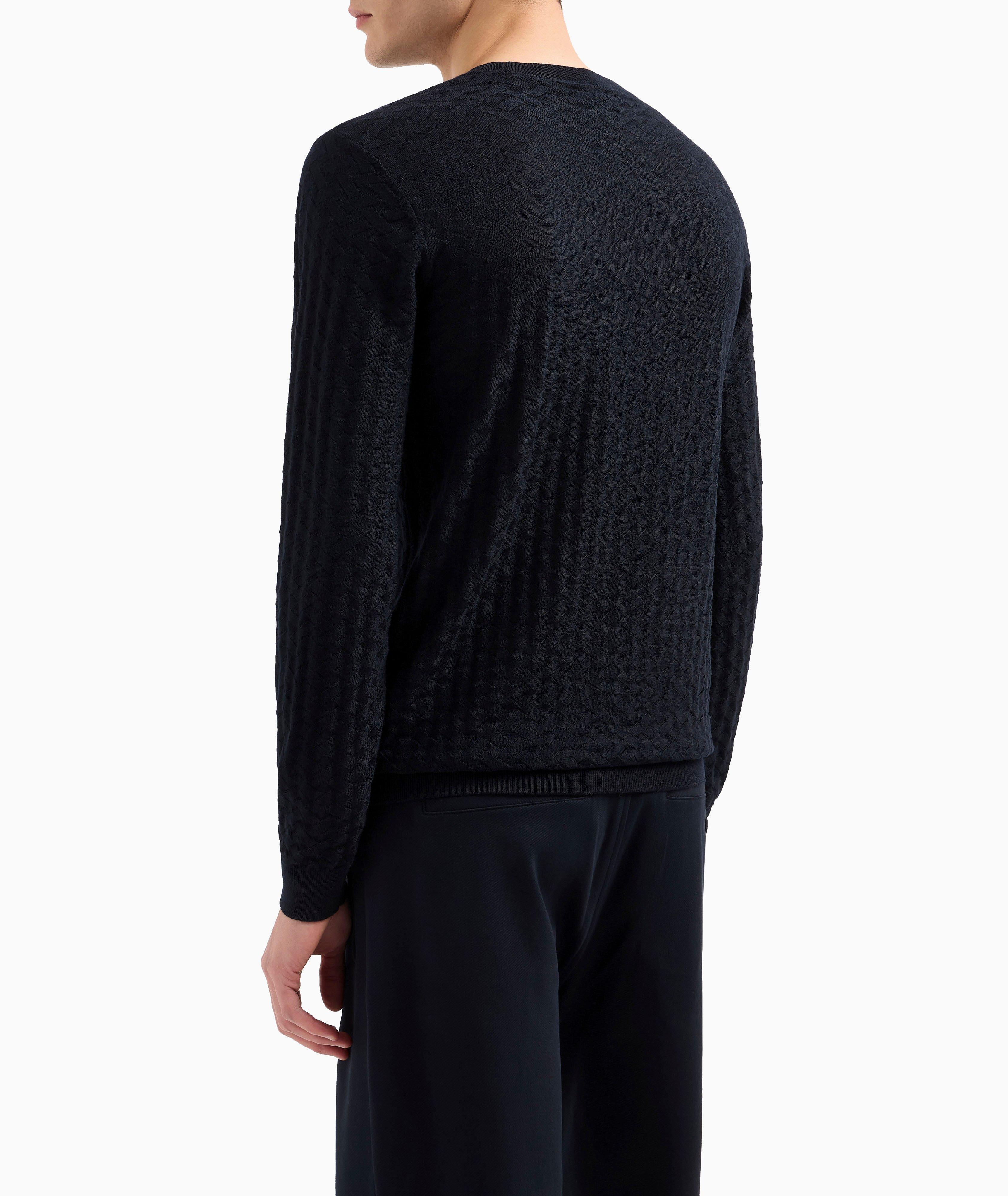 Jacquard Virgin Wool Crewneck Sweater image 2