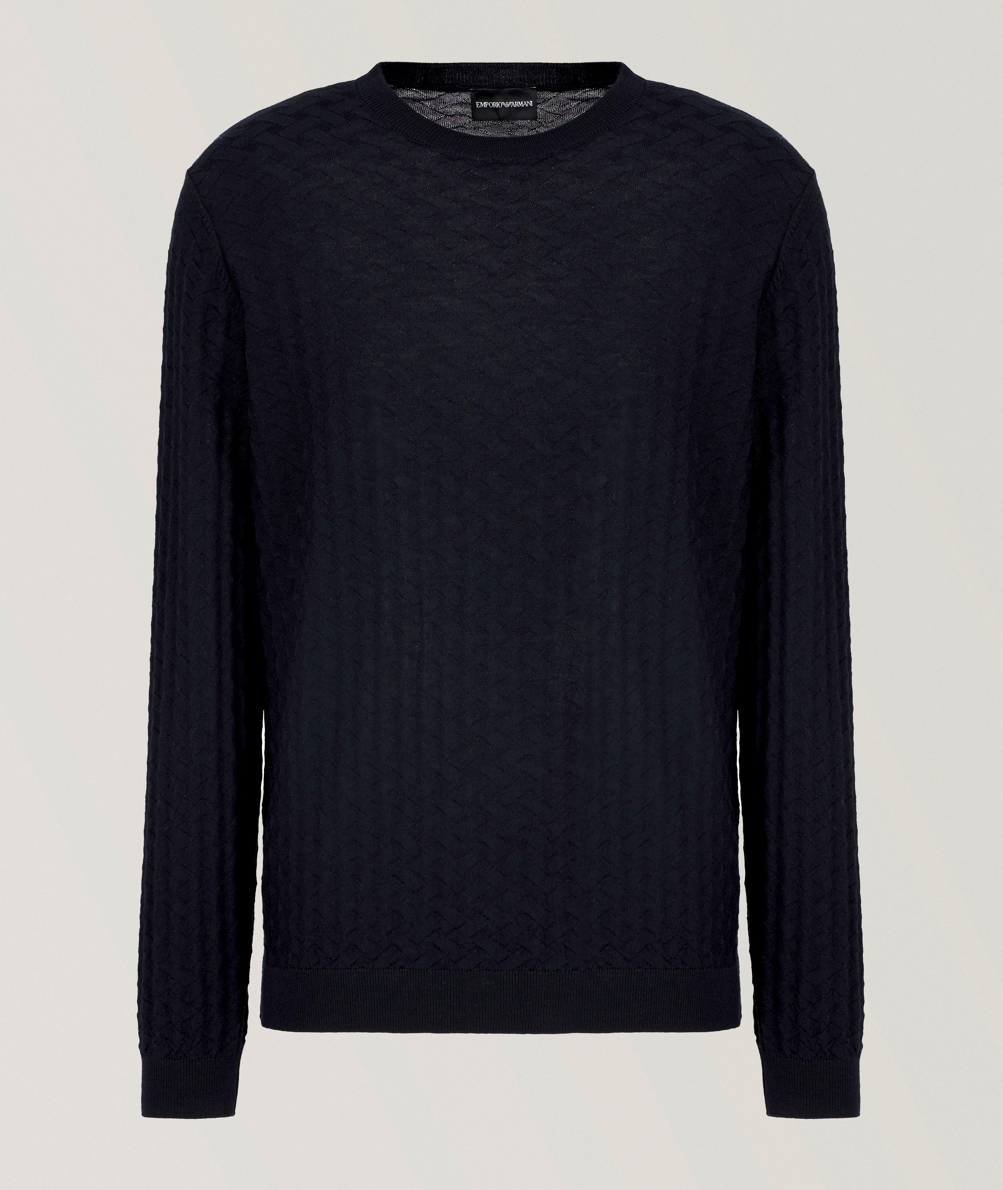 Jacquard Virgin Wool Crewneck Sweater image 0