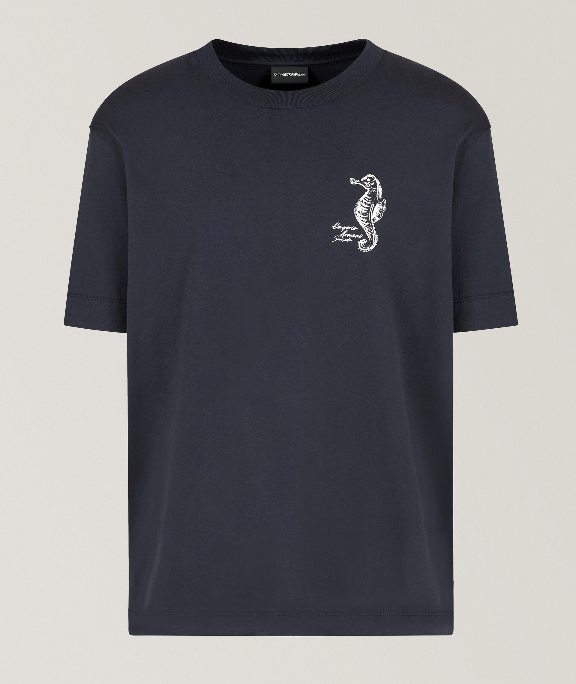 T-shirt en coton avec image d’hippocampe image 0
