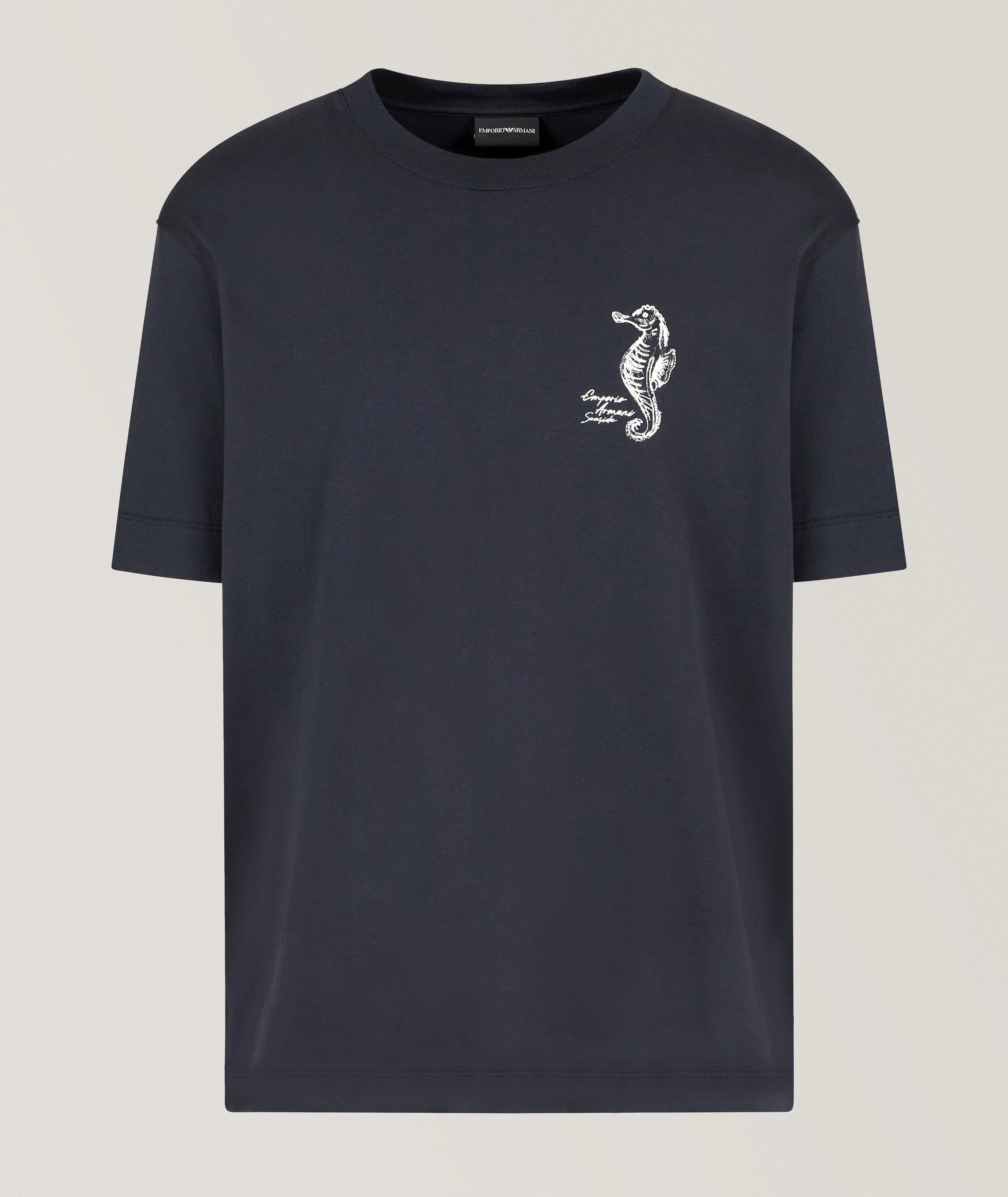 T-shirt en coton avec image d’hippocampe image 0