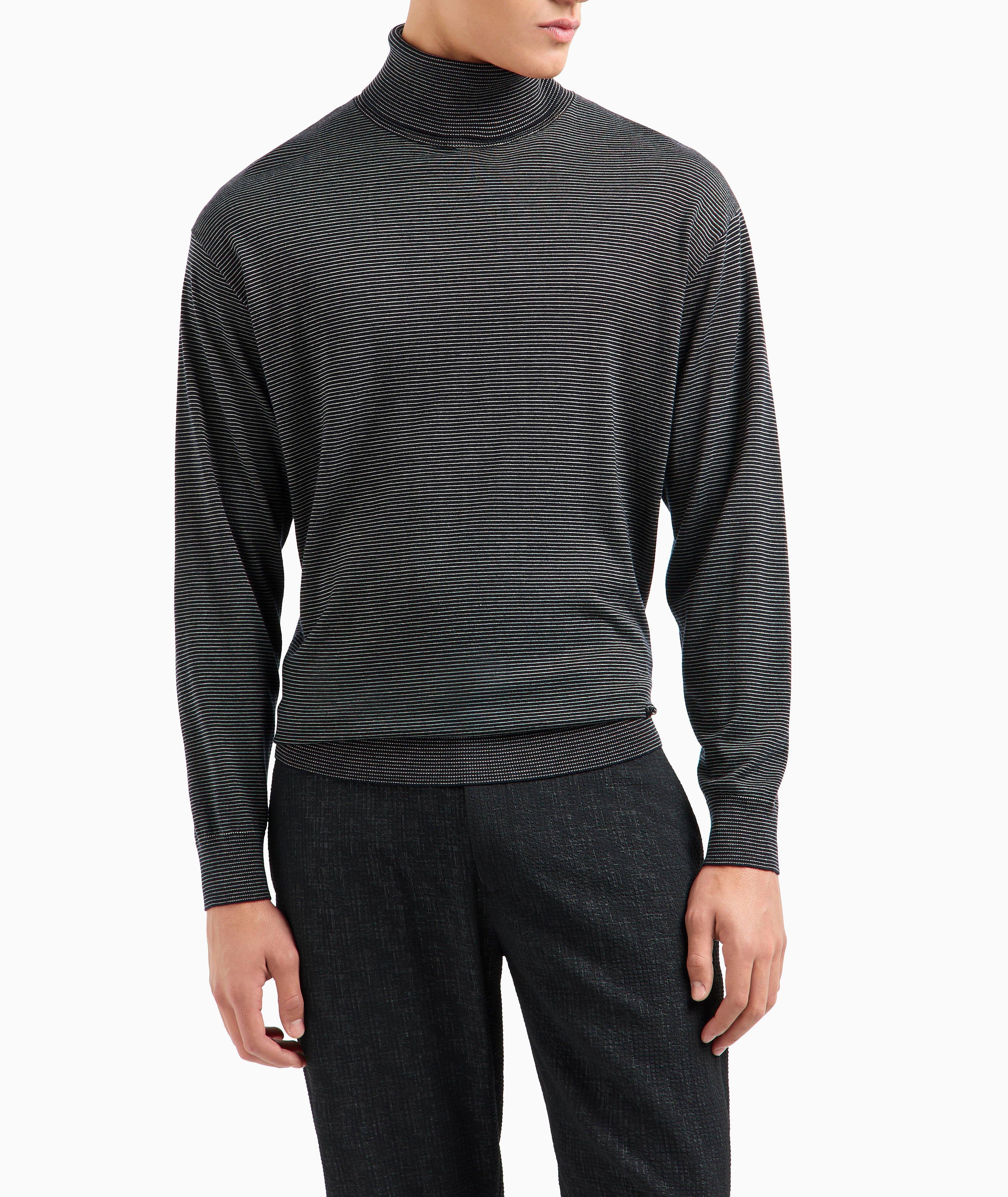 Pinstripe Turtleneck Sweater image 1