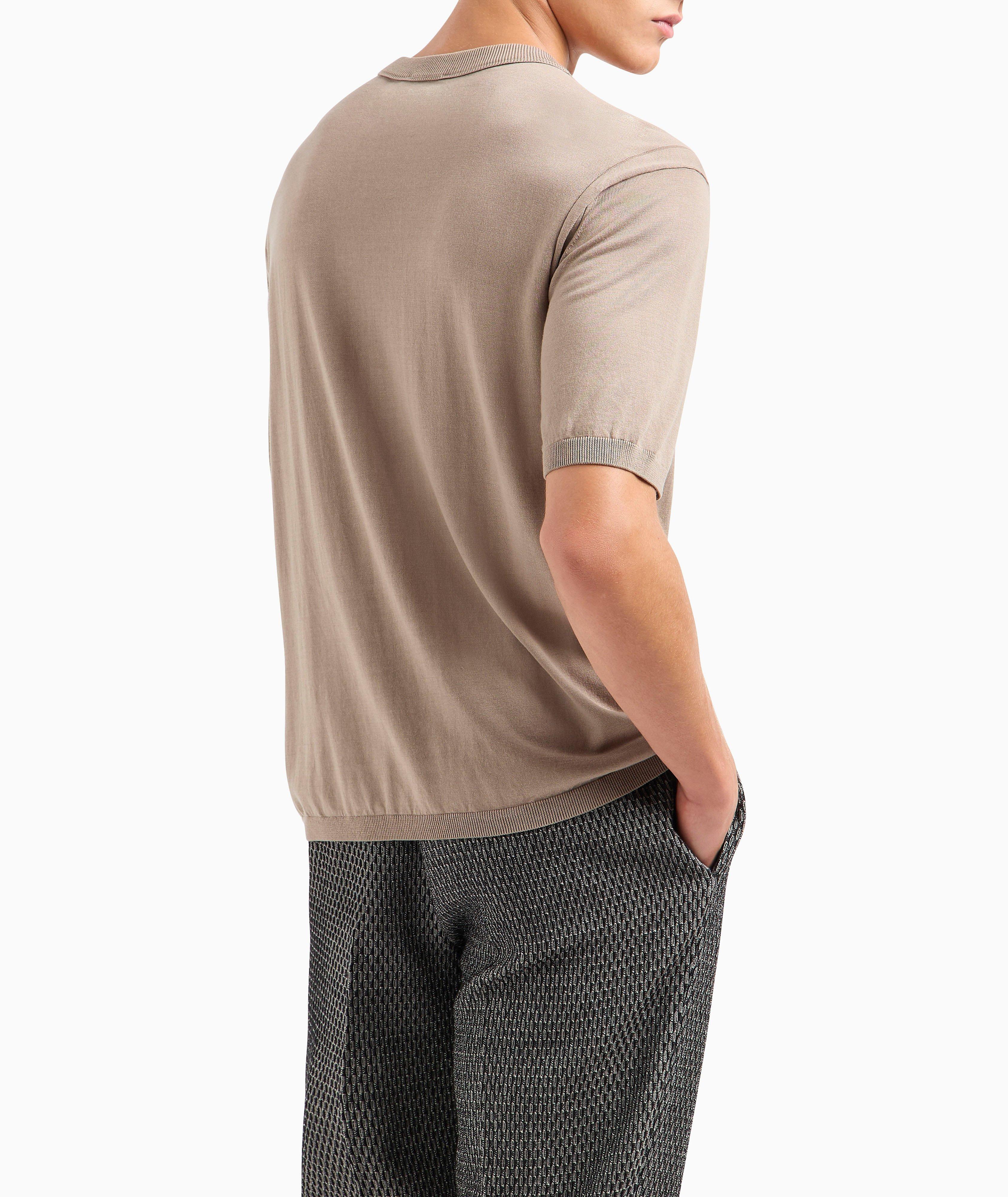 Plain Knit Short-Sleeve Sweater image 2