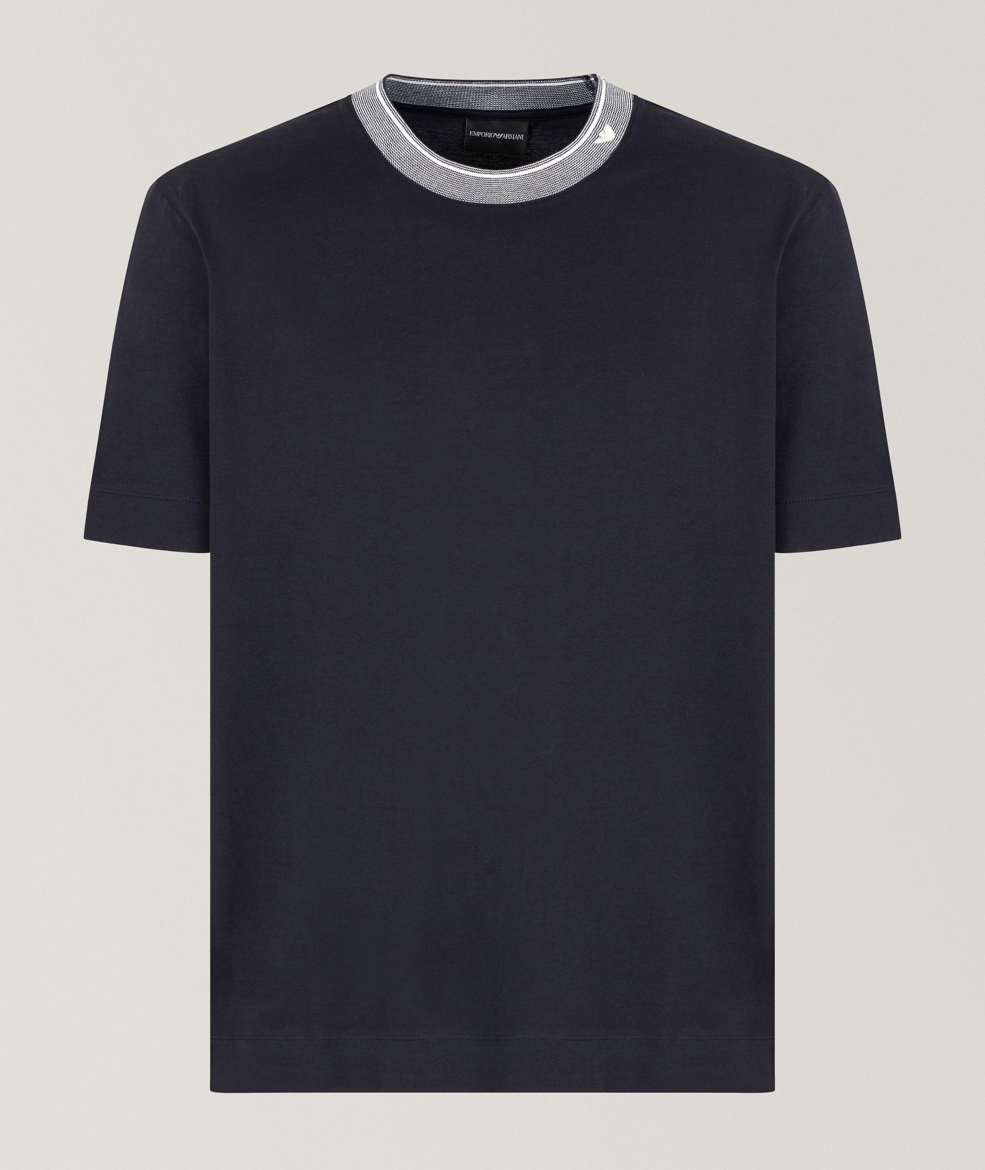 T-shirt en coton avec logo et encolure ronde image 0