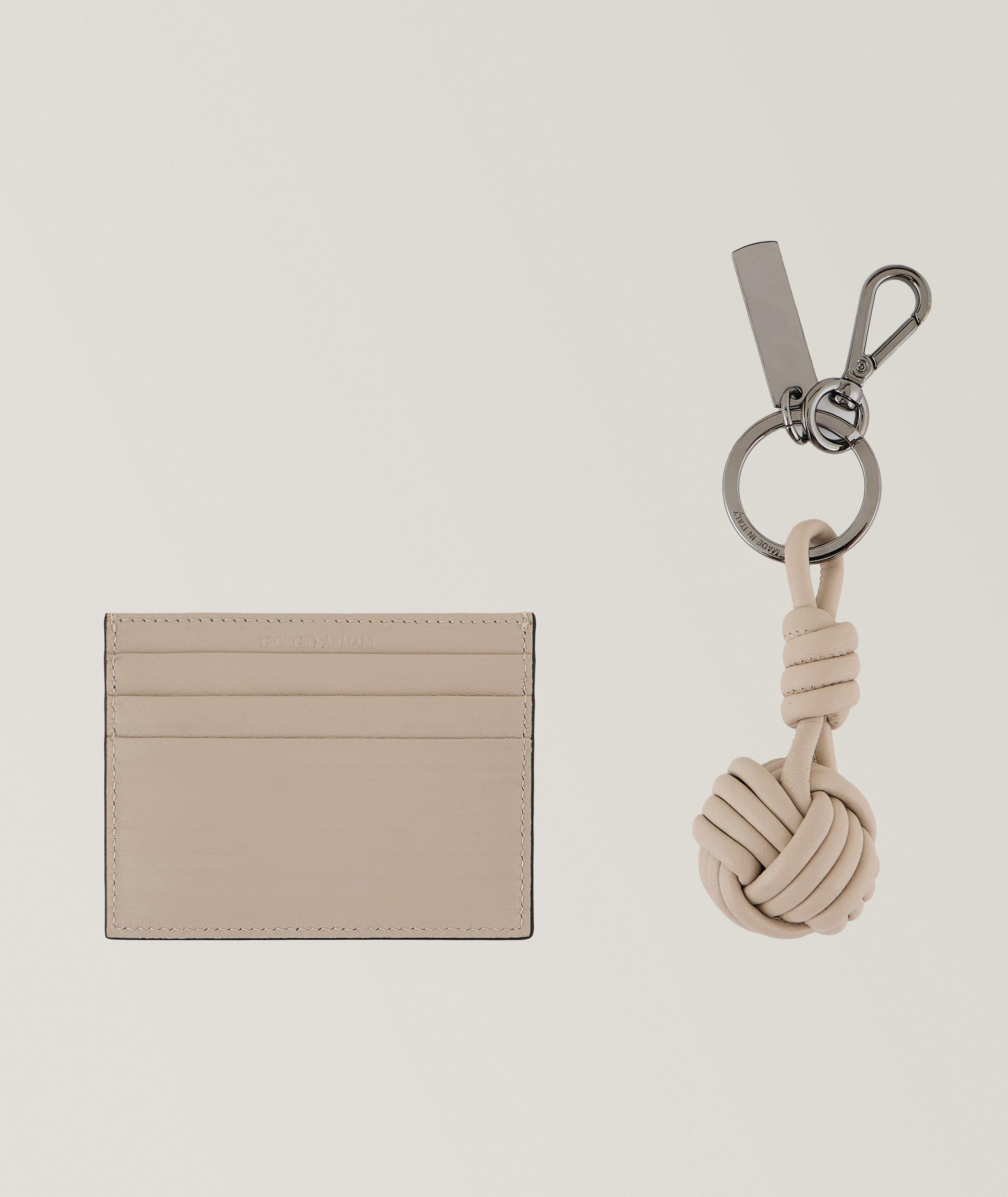 Two-Piece Leather Cardholder & Keyring Set image 1