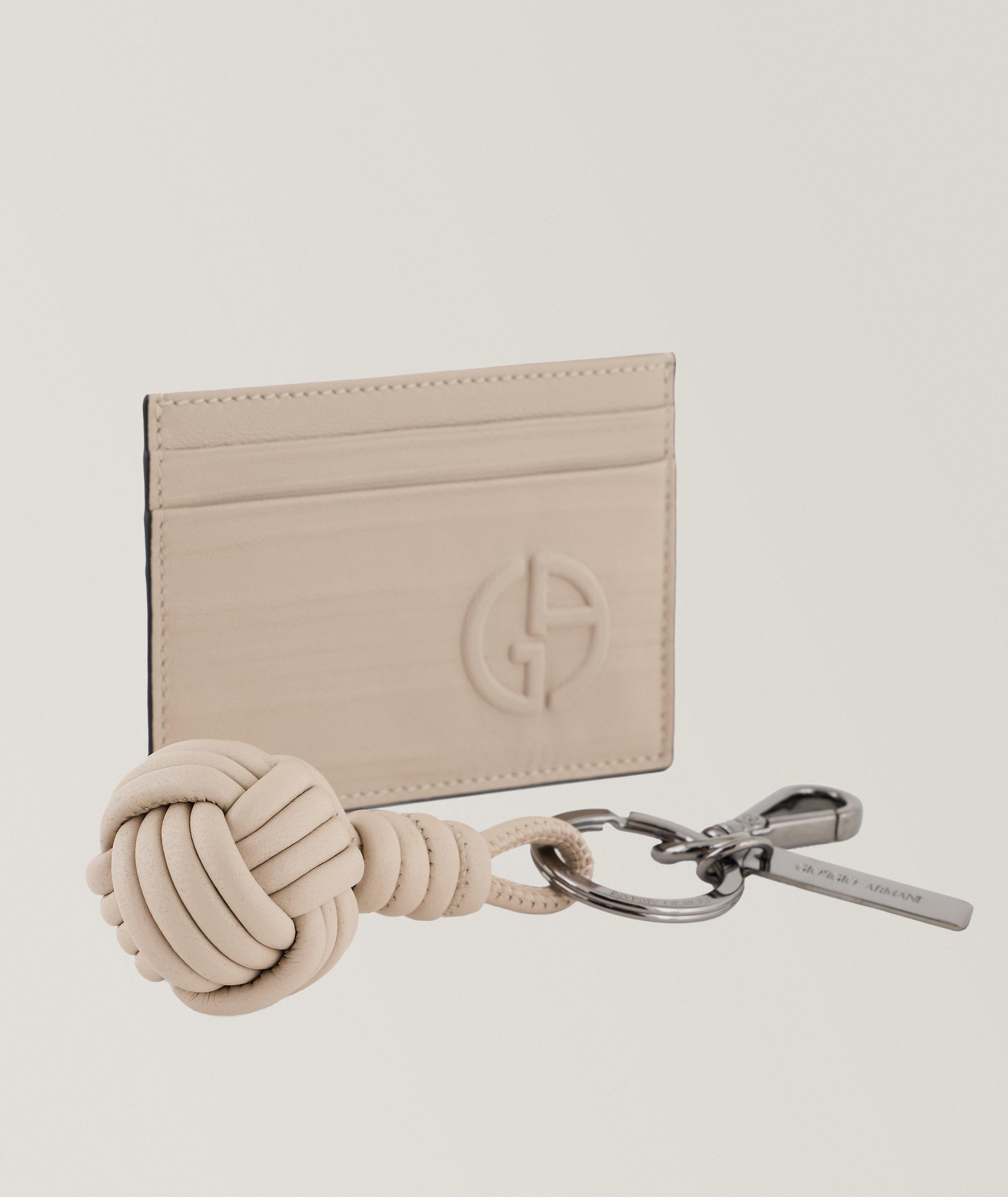 Two-Piece Leather Cardholder & Keyring Set image 2