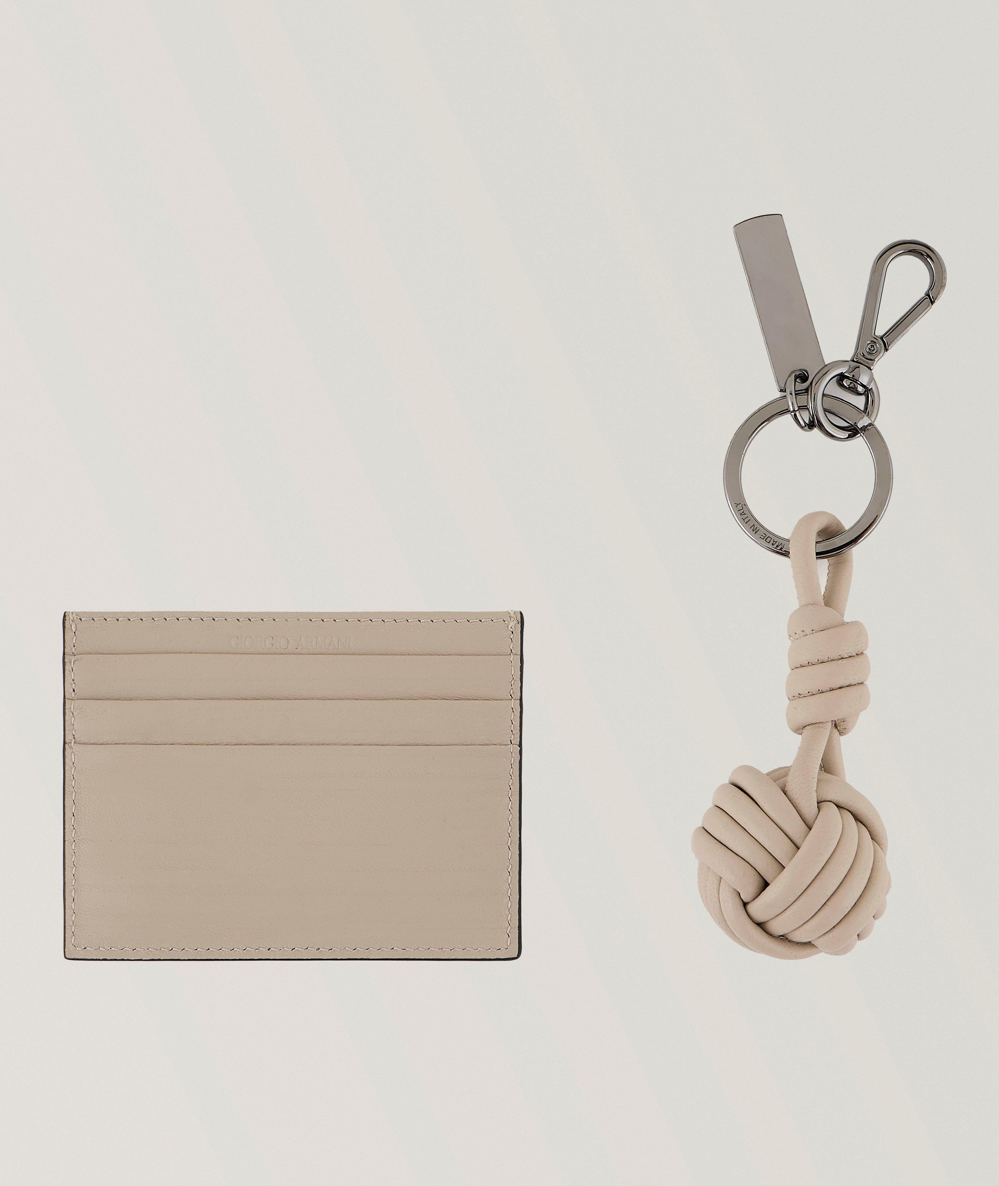 Two-Piece Leather Cardholder & Keyring Set image 3