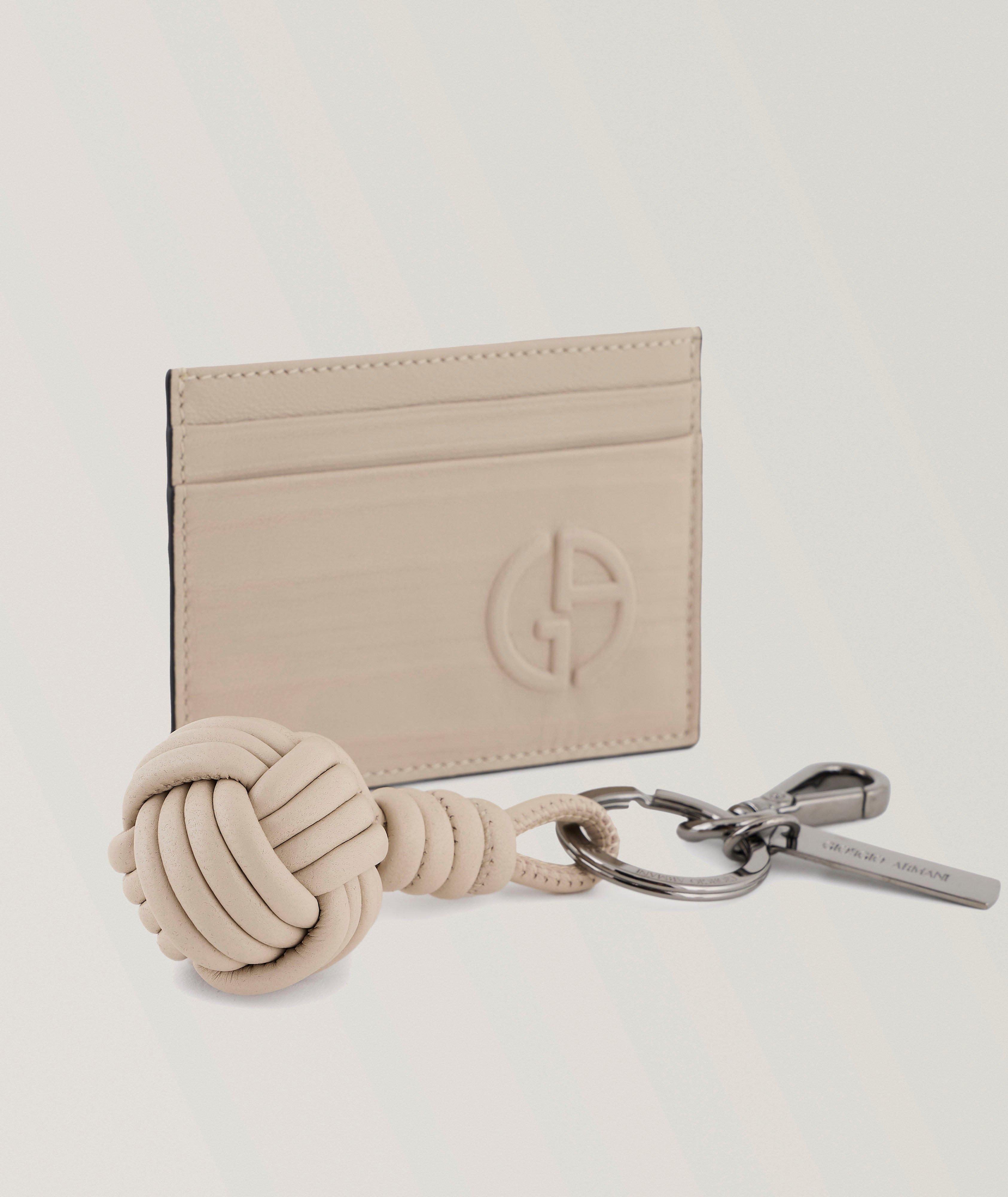 Two-Piece Leather Cardholder & Keyring Set image 4