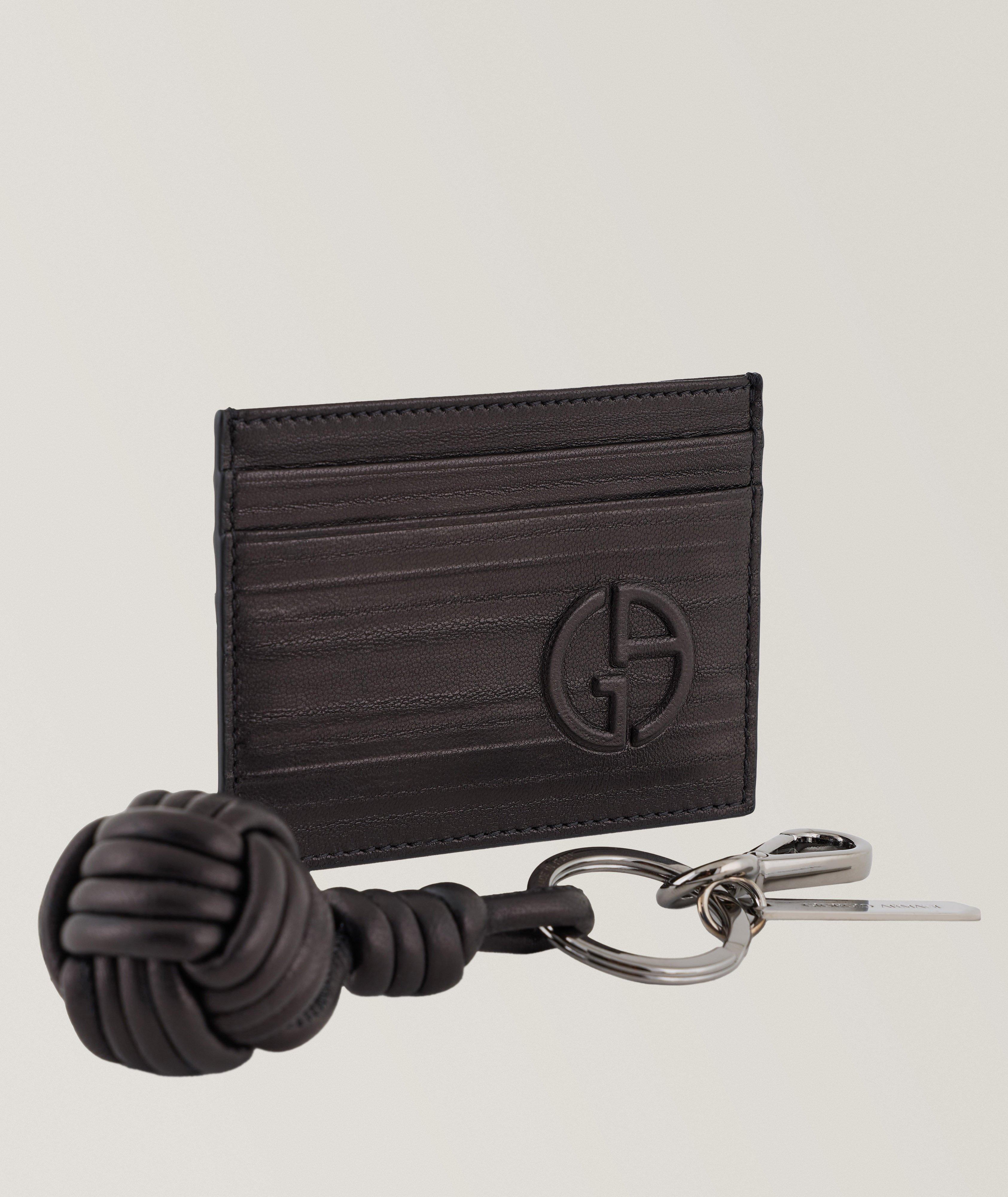 Two-Piece Nappa Leather Cardholder & Keyring Set image 2