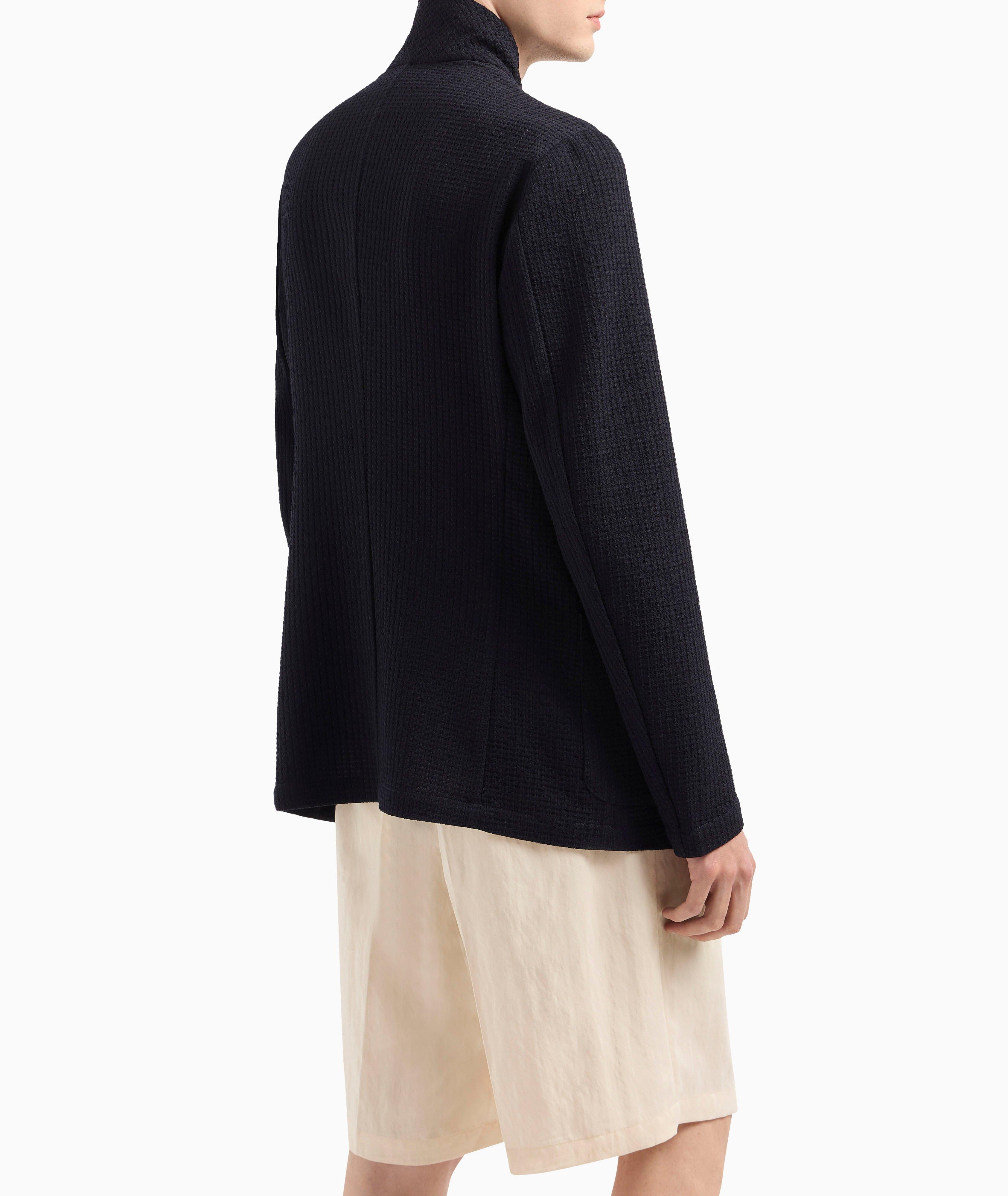 Asymmetric Guru-Collar Wool-Blend Jacket  image 1