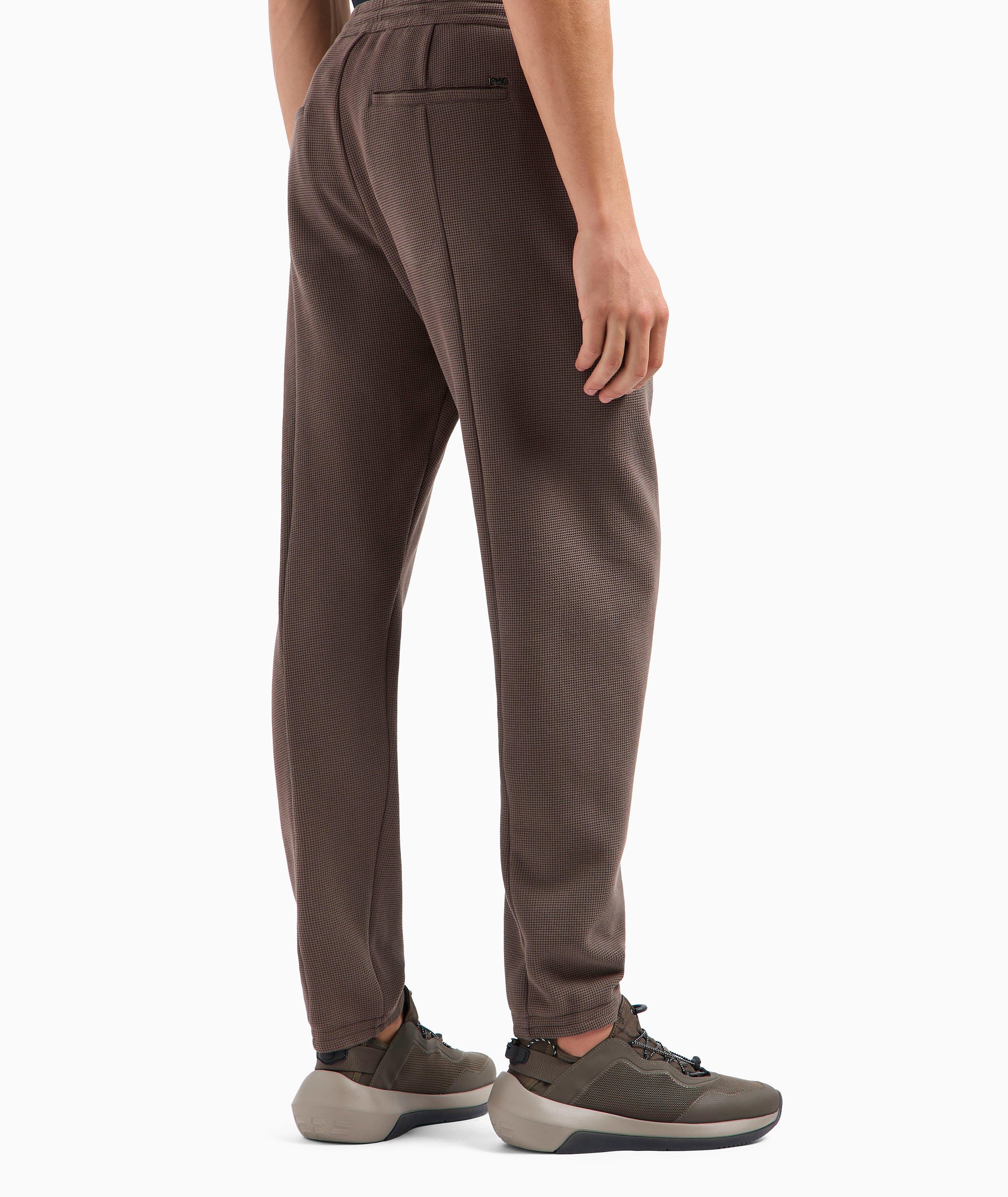 Pantalon sport en mélange de coton texturé, collection Travel Essentials image 1