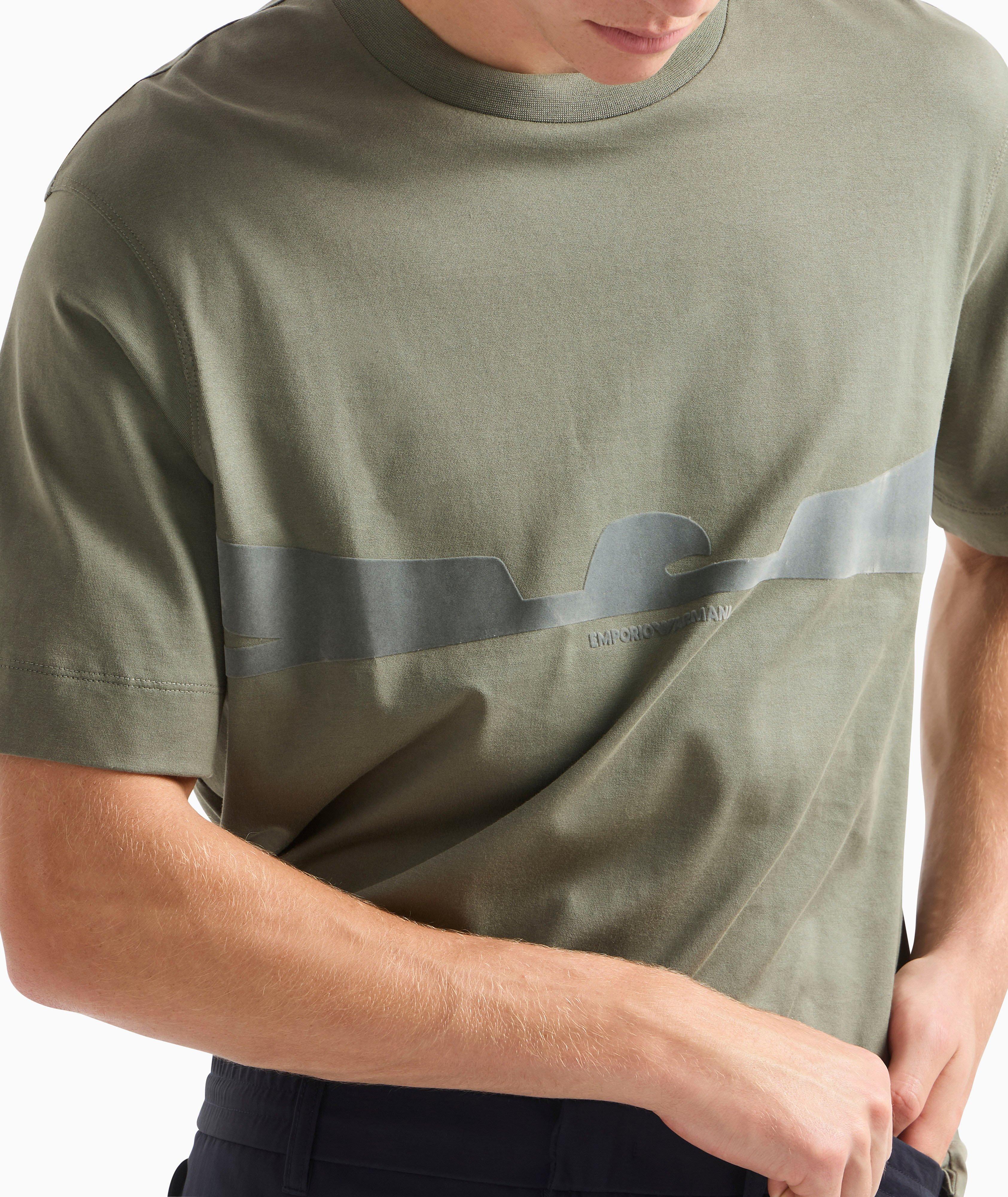 Contoured Eagle Flocked Jersey T-Shirt image 3