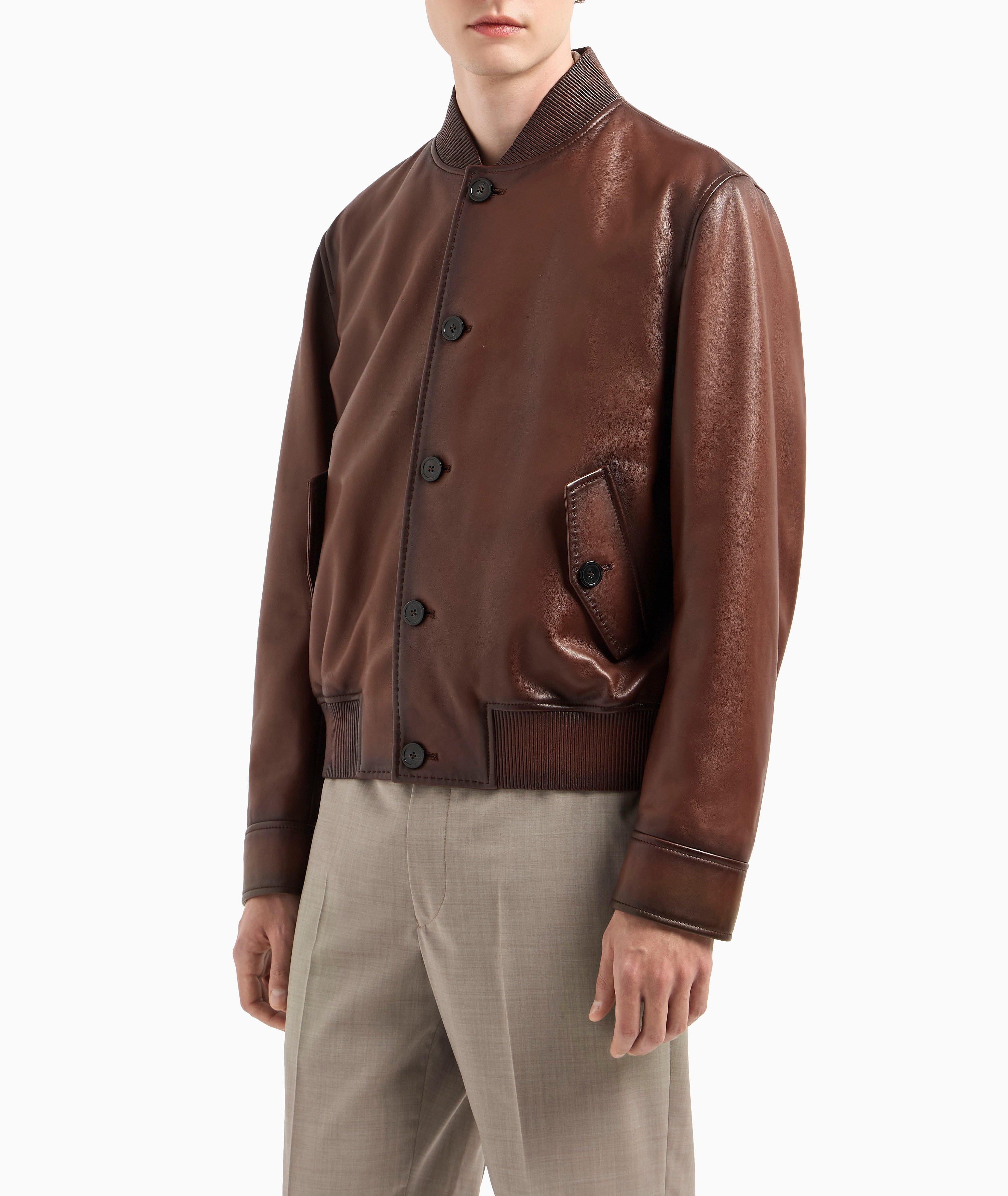 Nappa Leather Bomber Jacket image 1