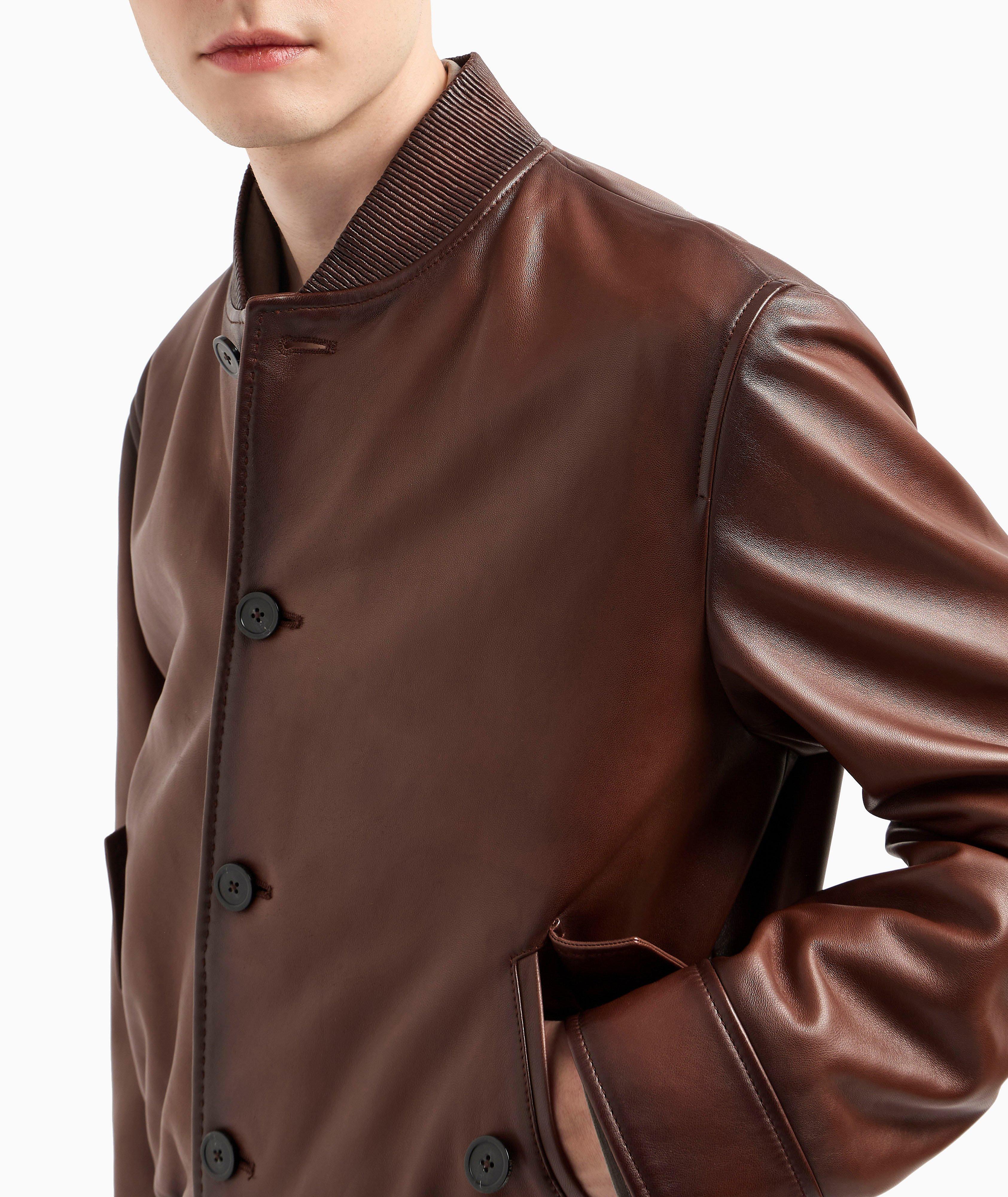 Nappa Leather Bomber Jacket image 3